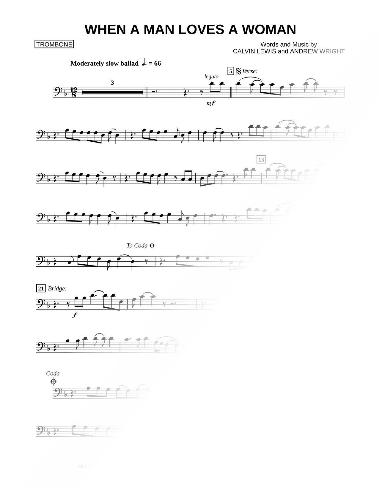 When a Man Loves a Woman - Trombone