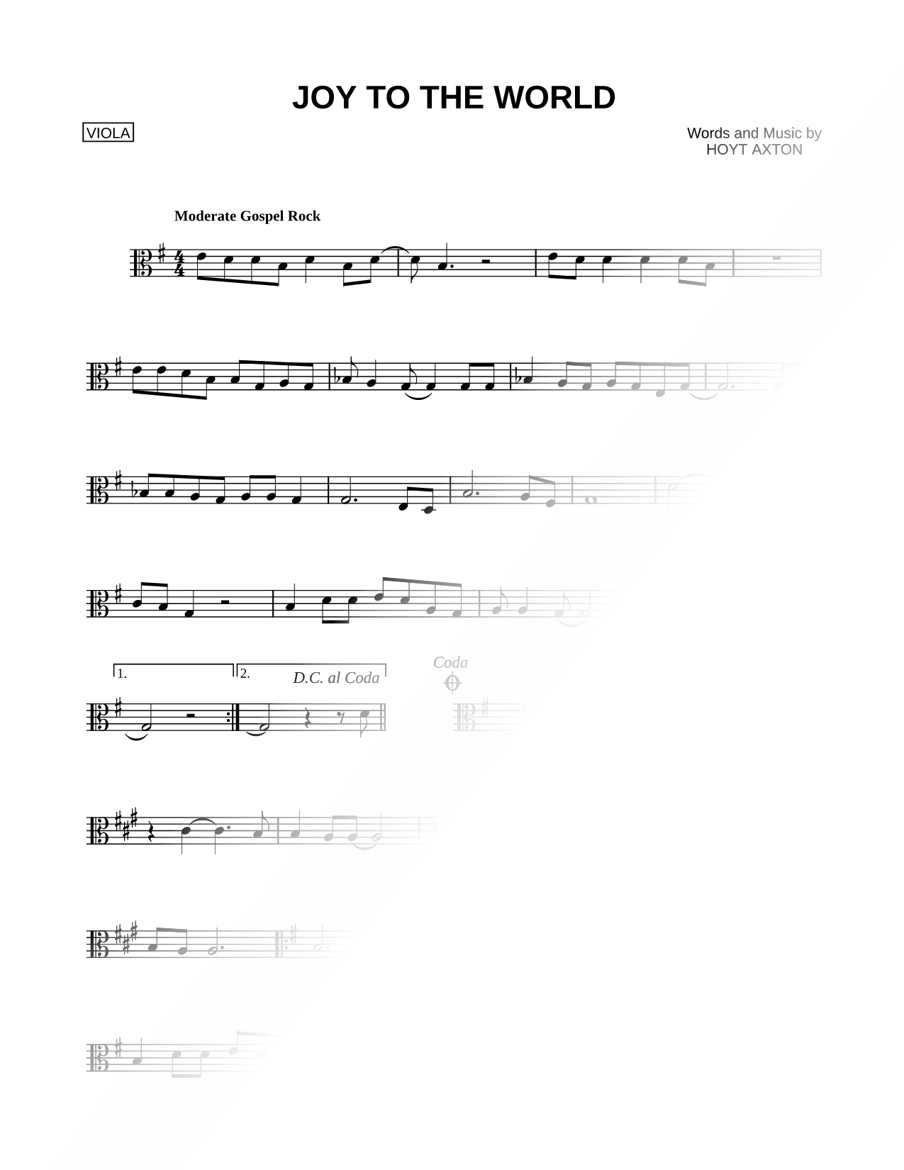 Joy To the World - Viola