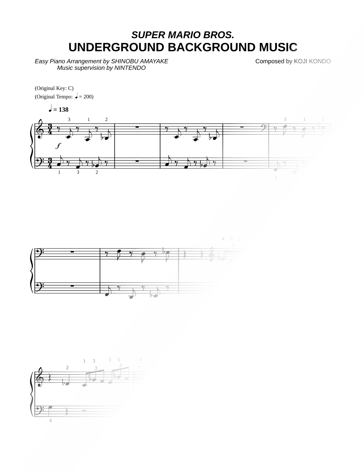Super Mario Bros. Underground Background Music