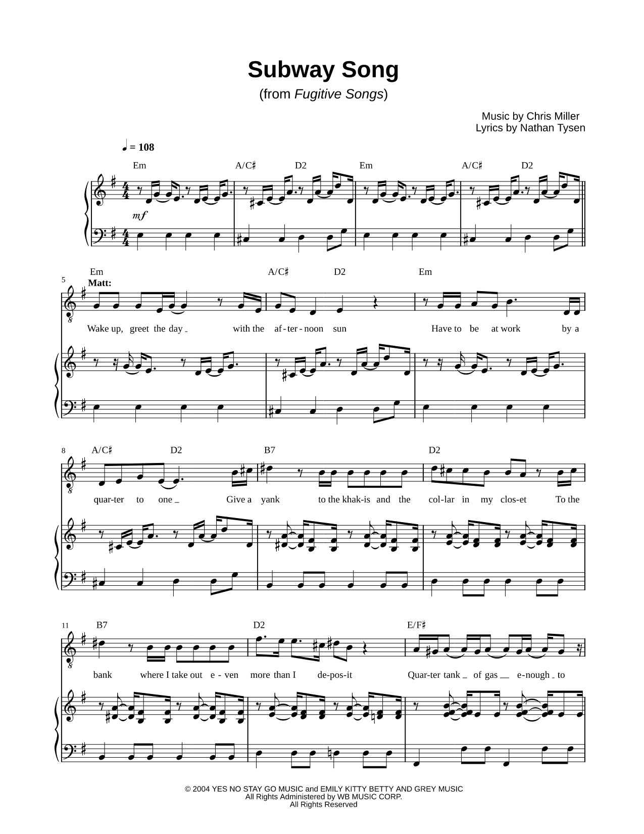 Subway Song