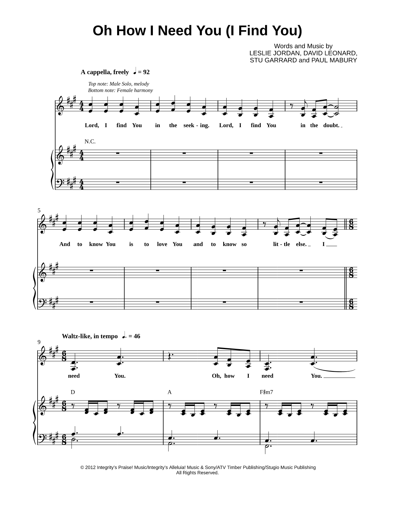 Oh How I Need You (I Find You)