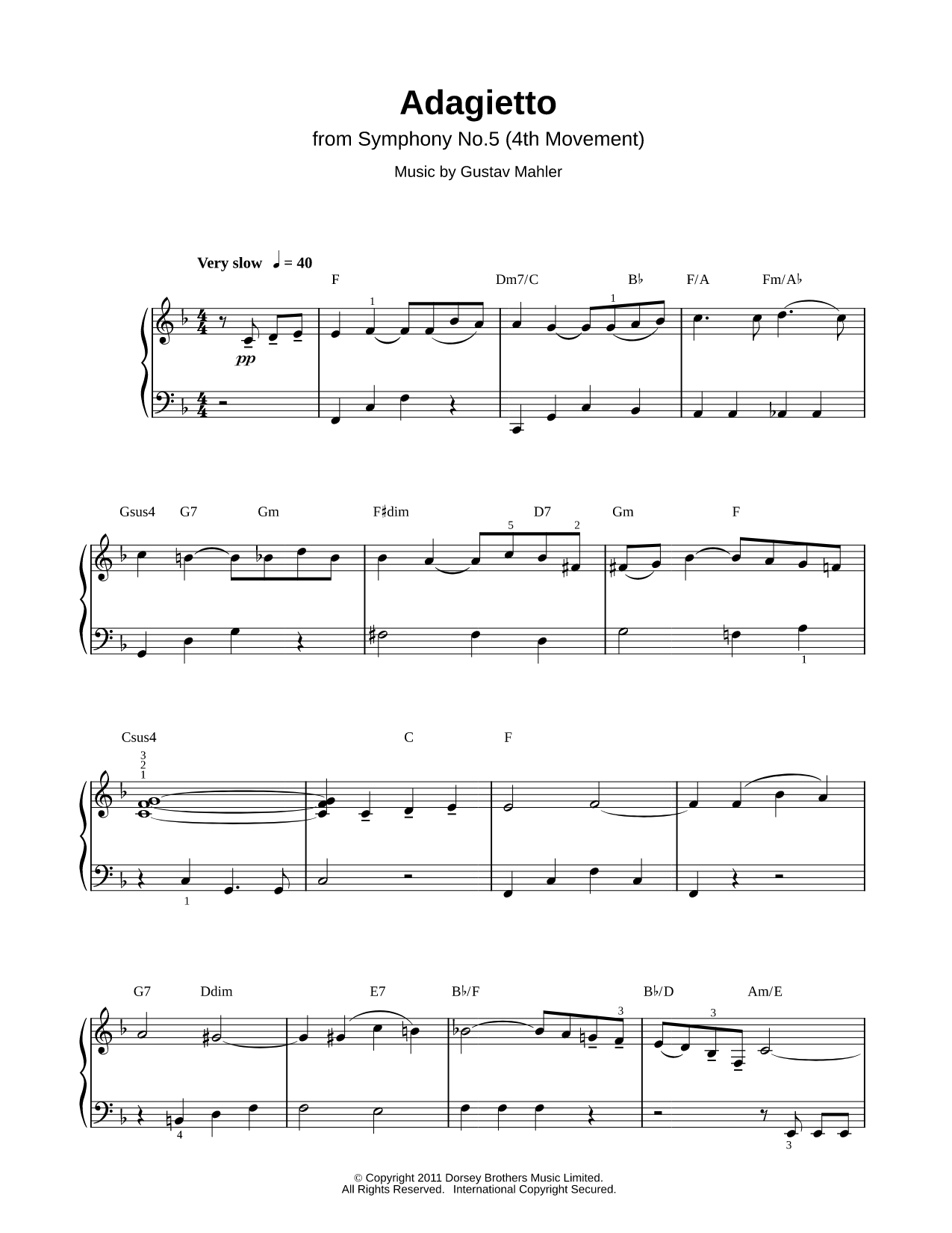 Adagietto, from Symphony No.5 (4th Movement)