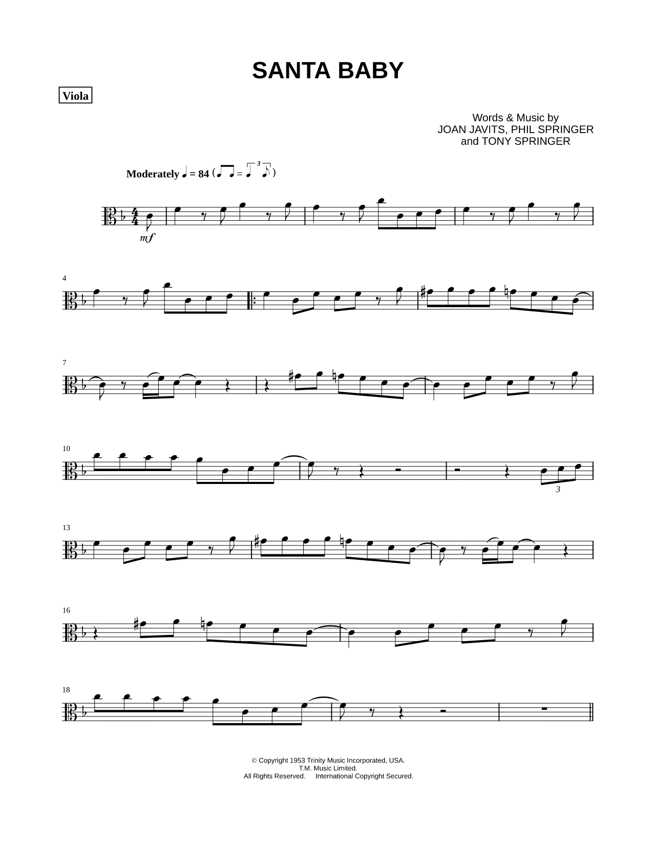 Santa Baby - Viola