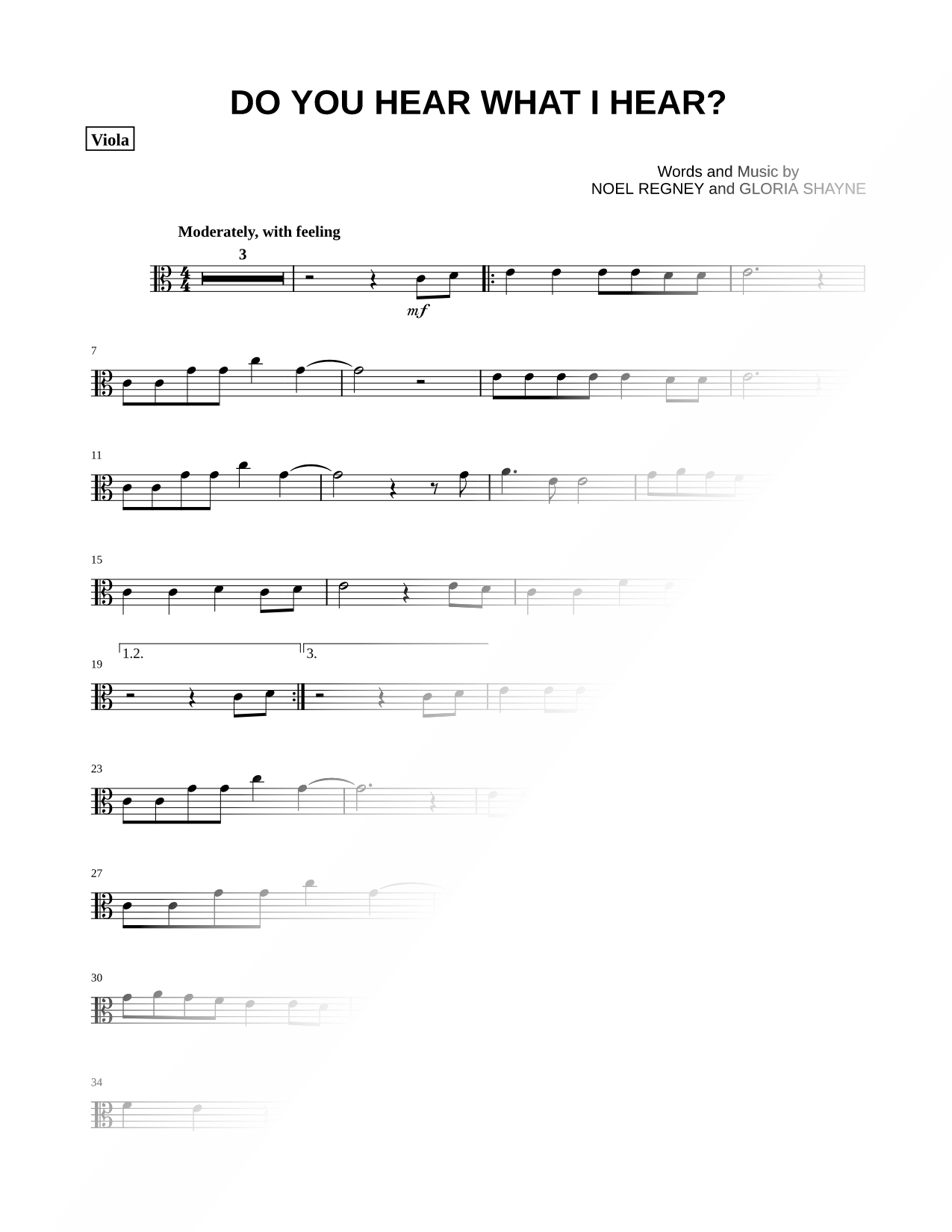 Do You Hear What I Hear? - Viola