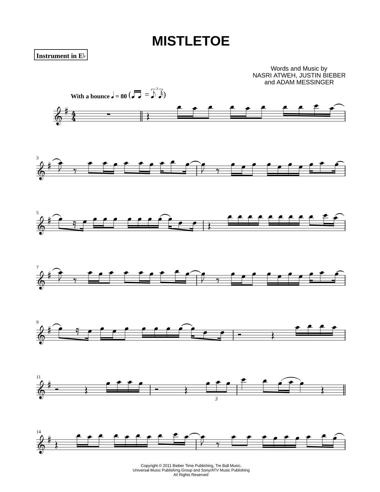 Mistletoe - Eb Instrument