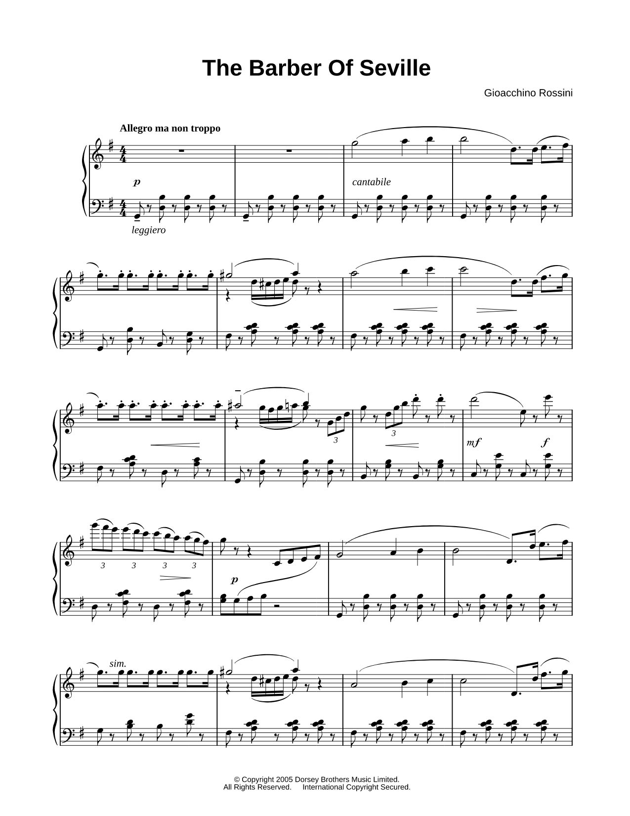 The Barber of Seville Overture (excerpt)