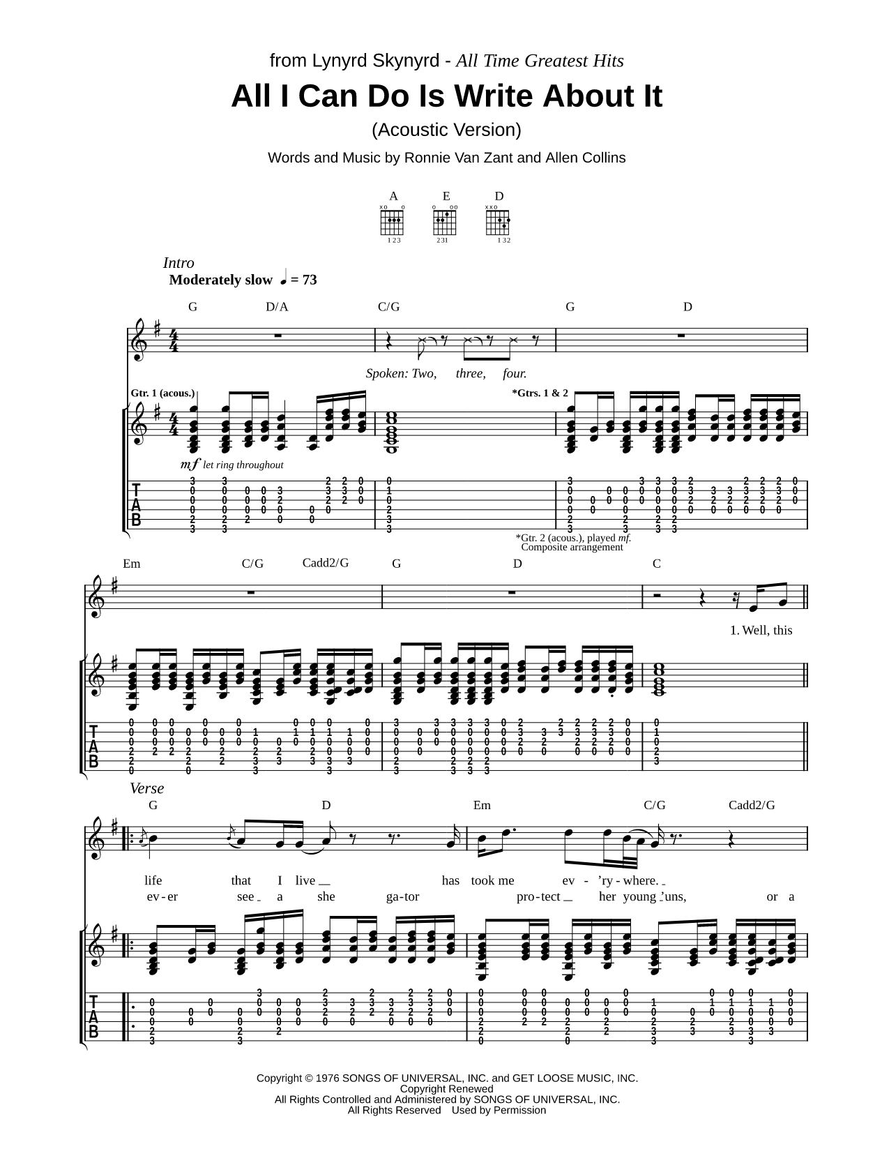 All I Can Do Is Write About It (Acoustic Version)
