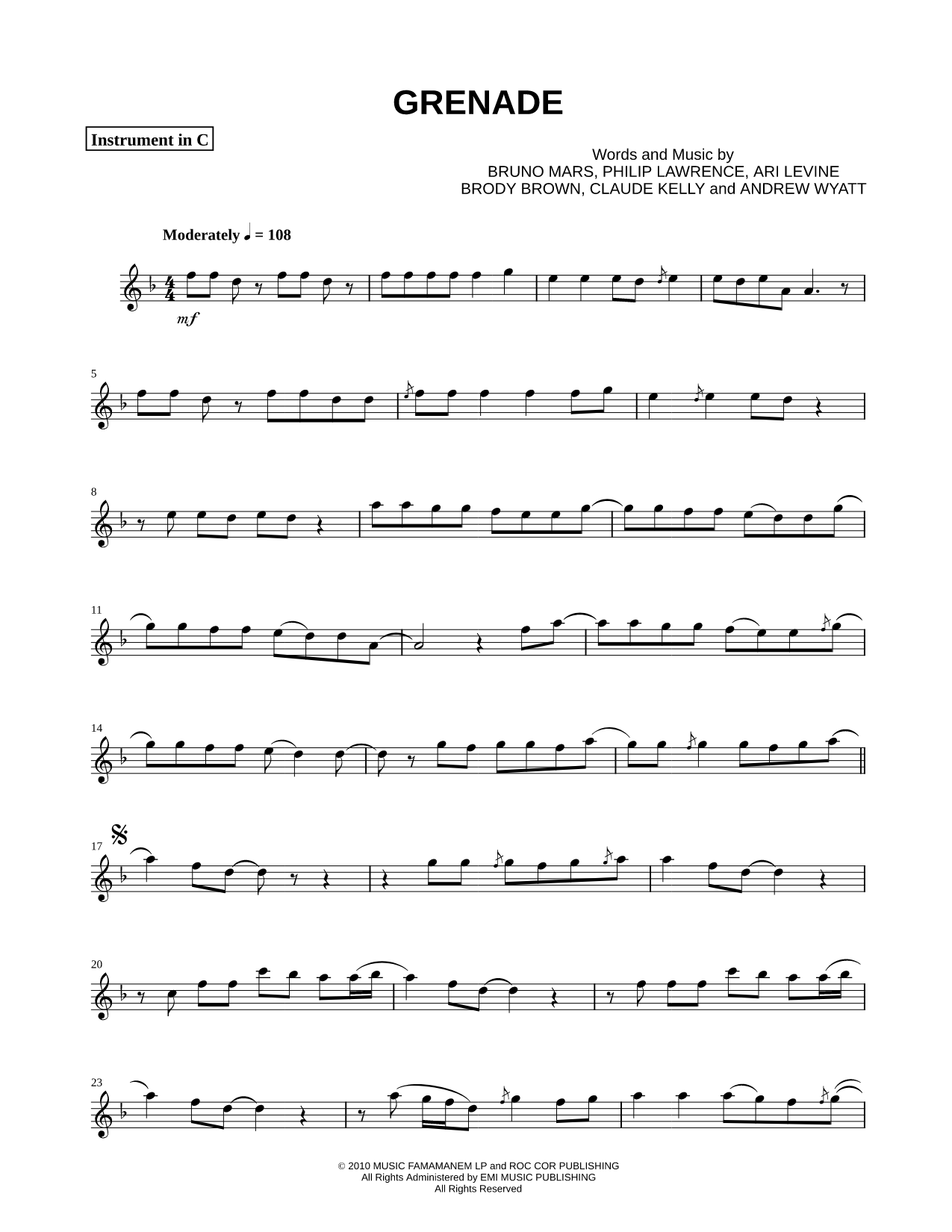 Grenade - C Instrument