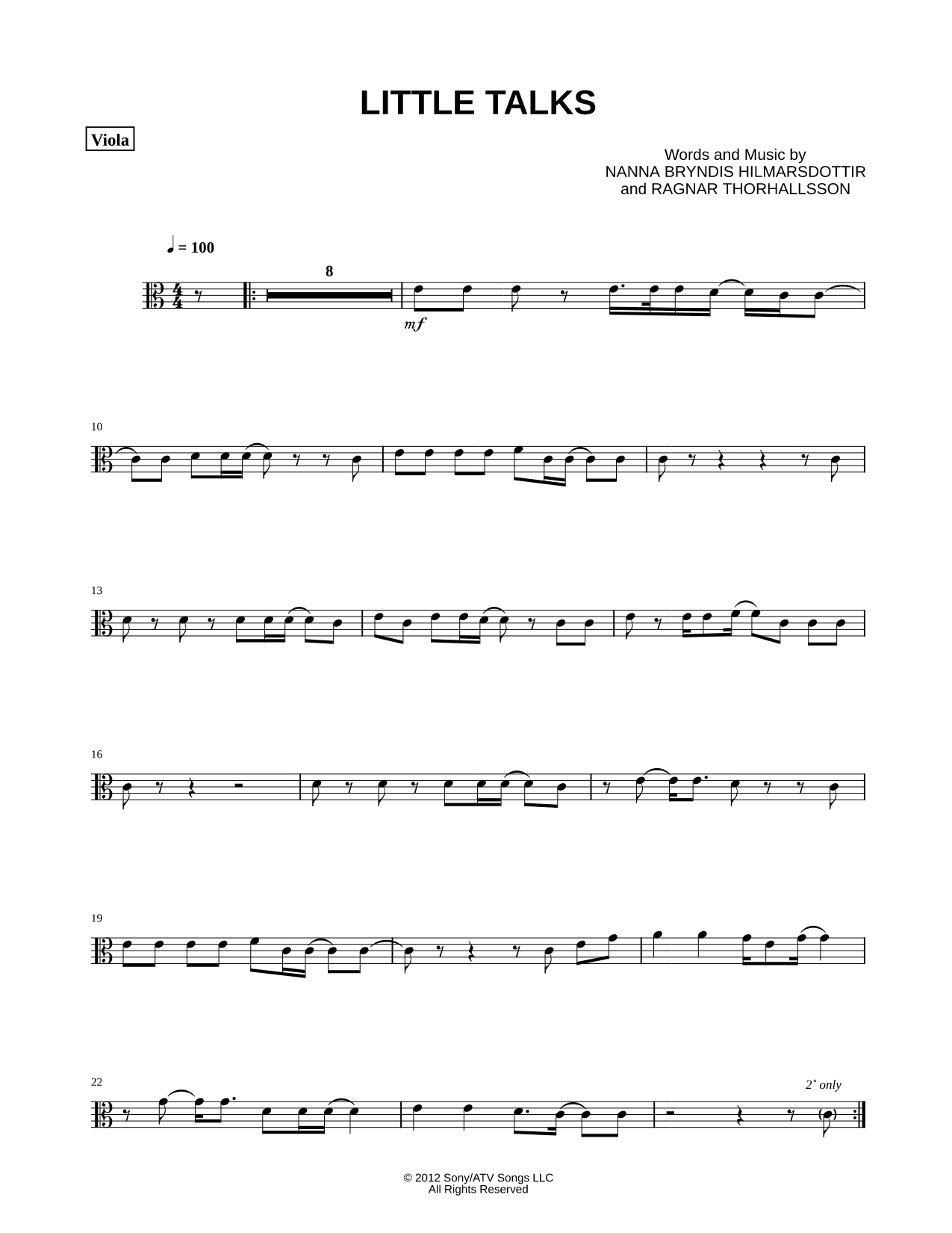 Little Talks - Viola