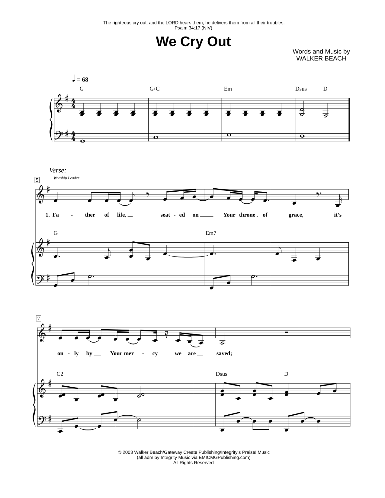 We Cry Out