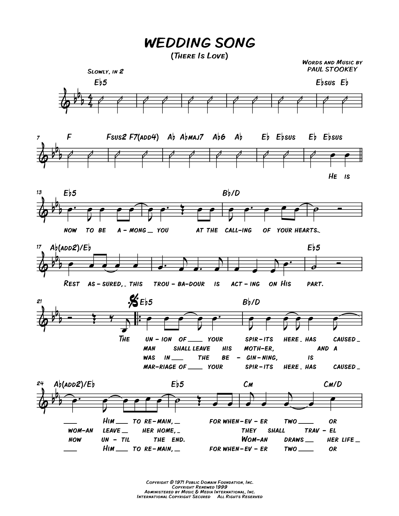Wedding Song (There Is Love)