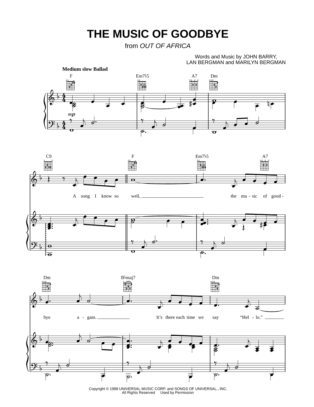 The Music of Goodbye