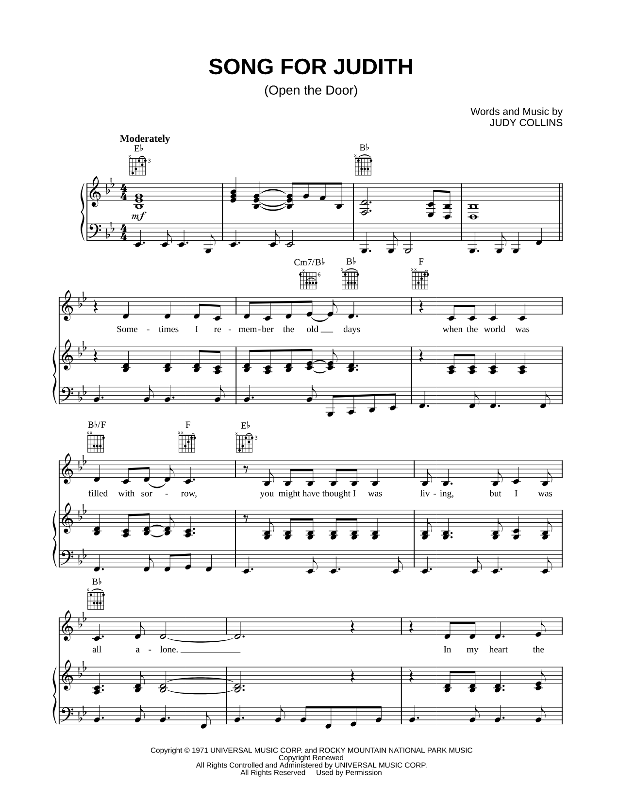 Song for Judith (Open The Door)