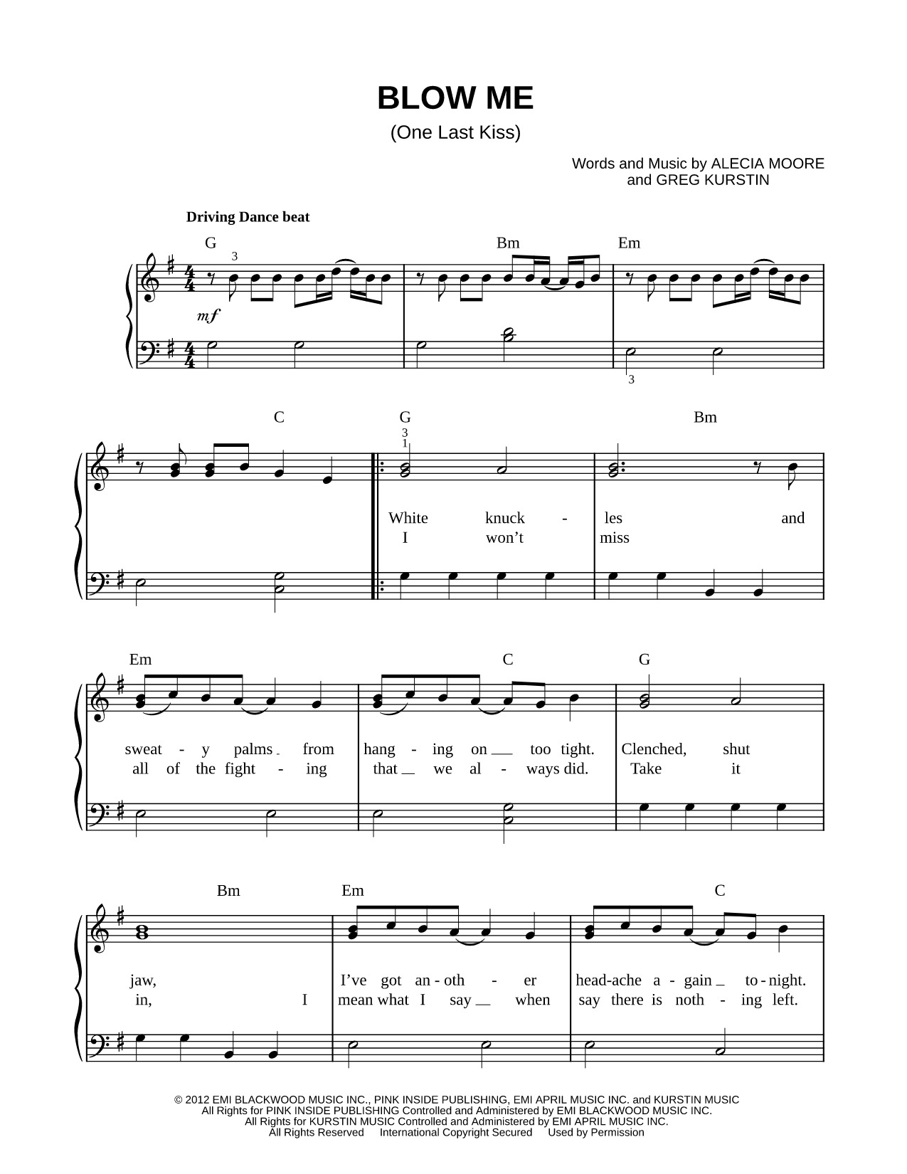 Blow Me (One Last Kiss)