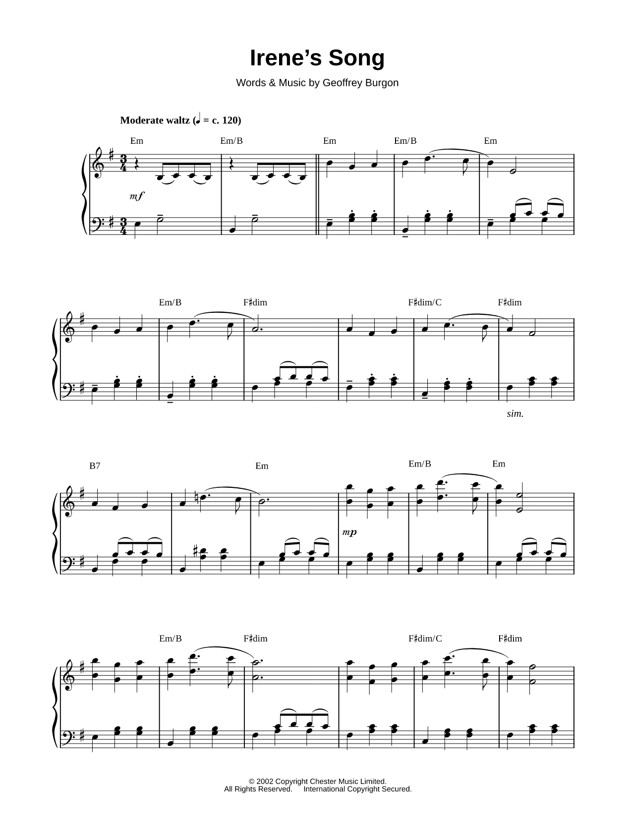 Irene's Song