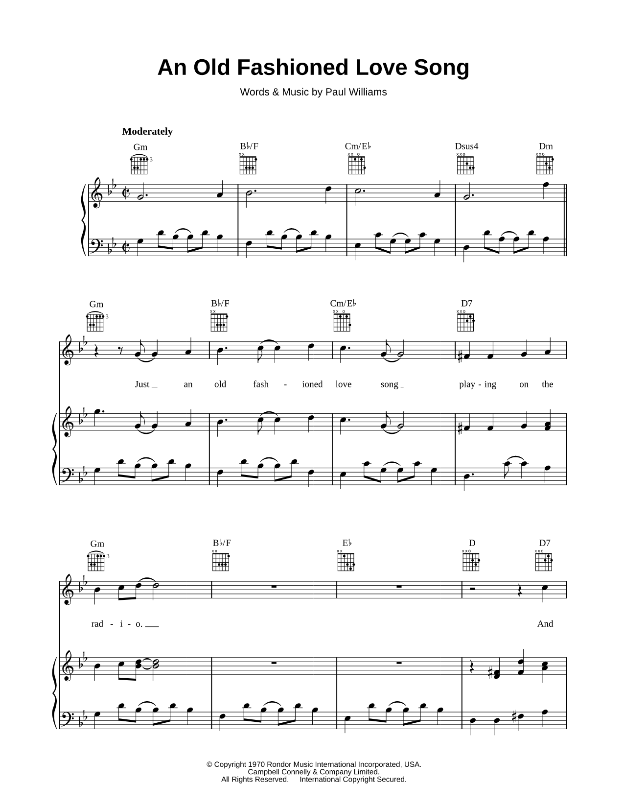 An Old Fashioned Love Song