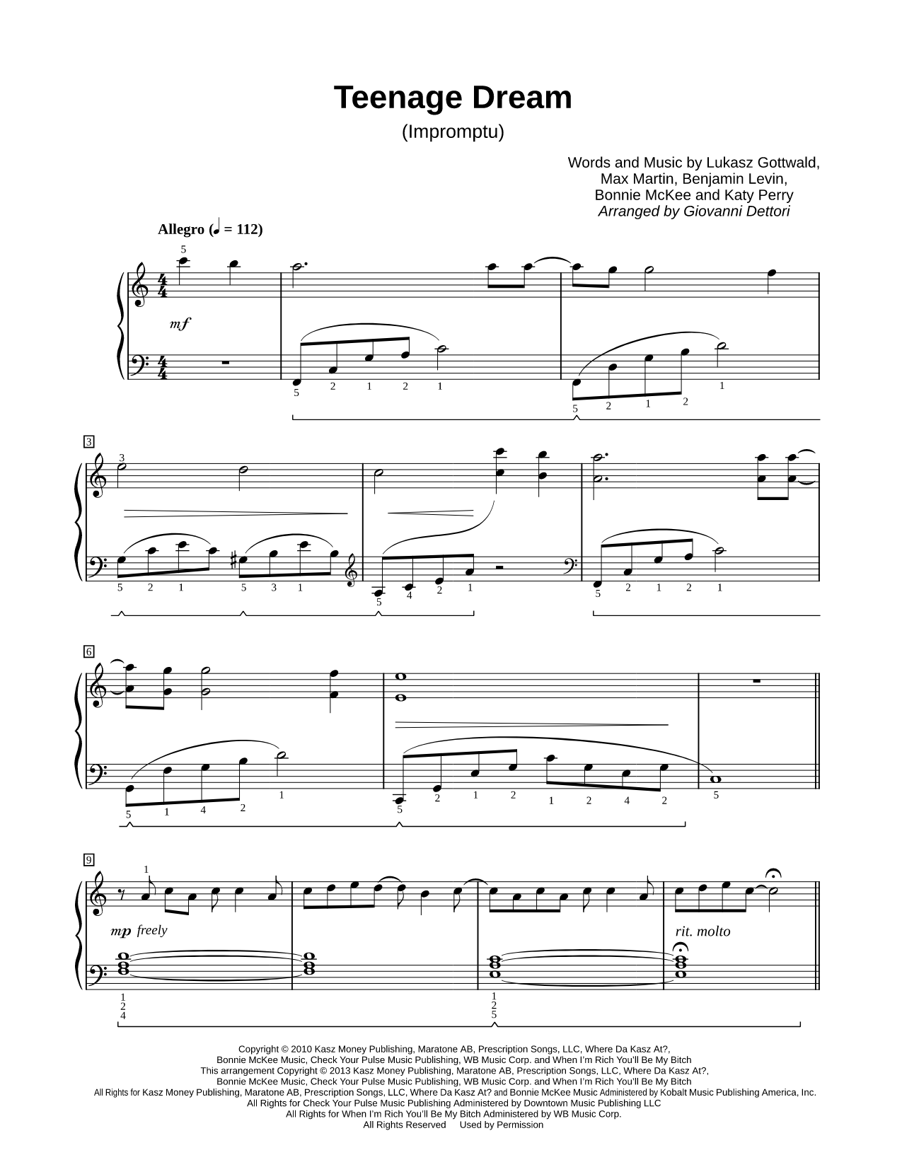 Teenage Dream (Impromptu)