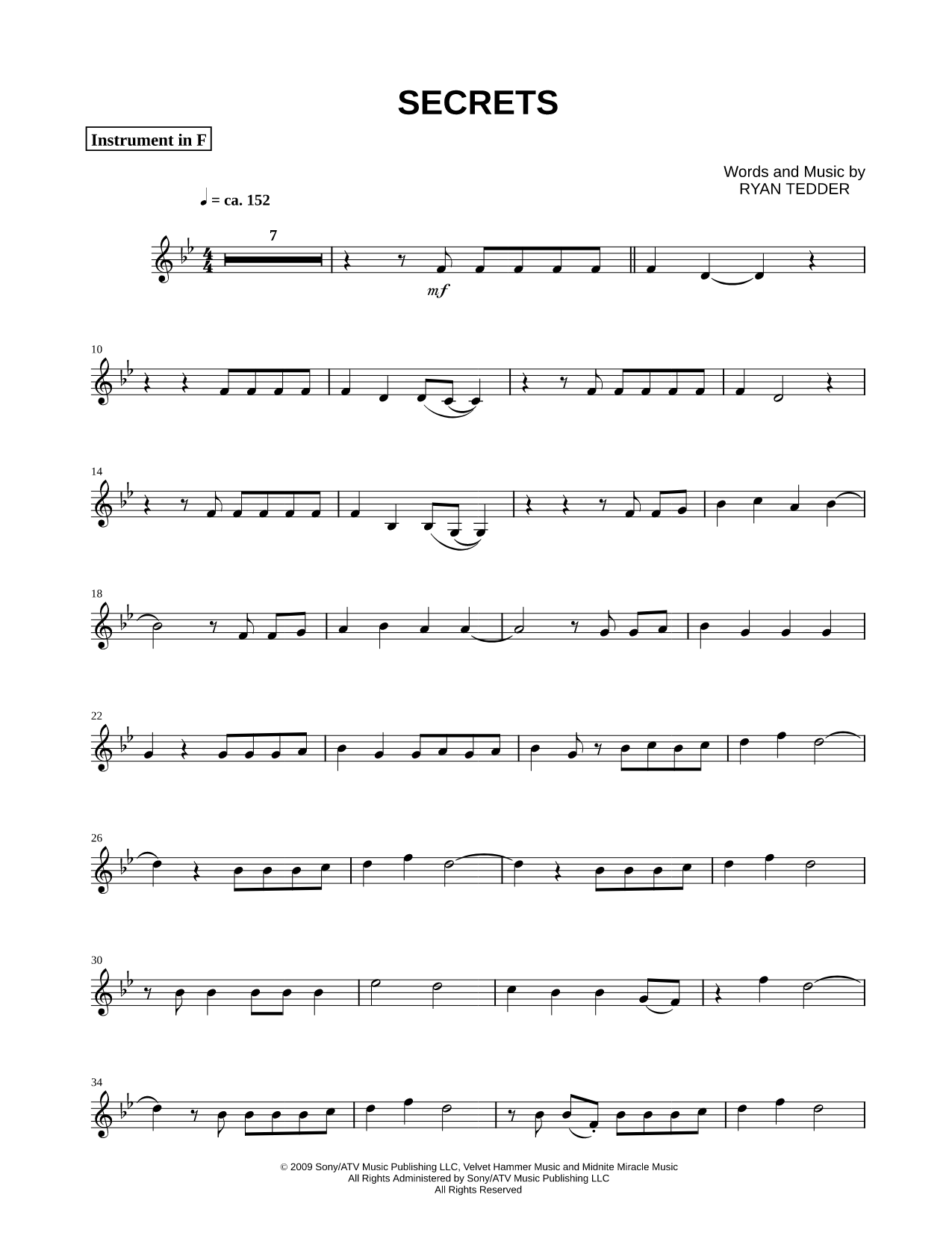Secrets - F Instrument