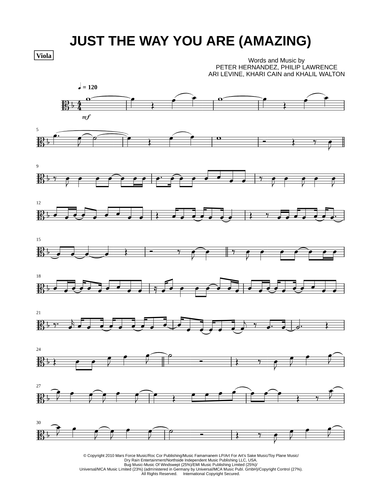 Just the Way You Are - Viola
