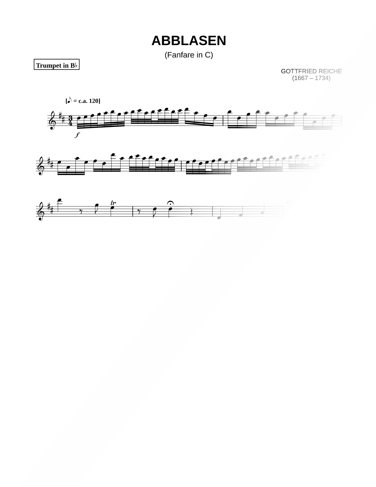 Abblasen (Fanfare in C)