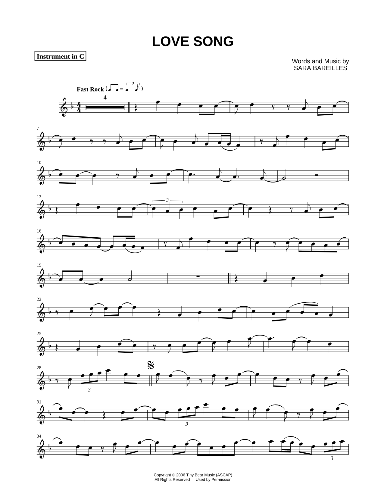 Love Song - C Instrument