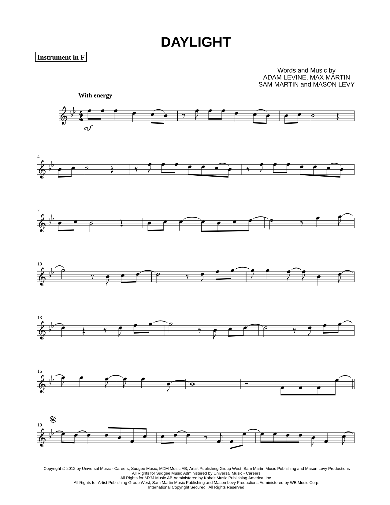 Daylight - F Instrument