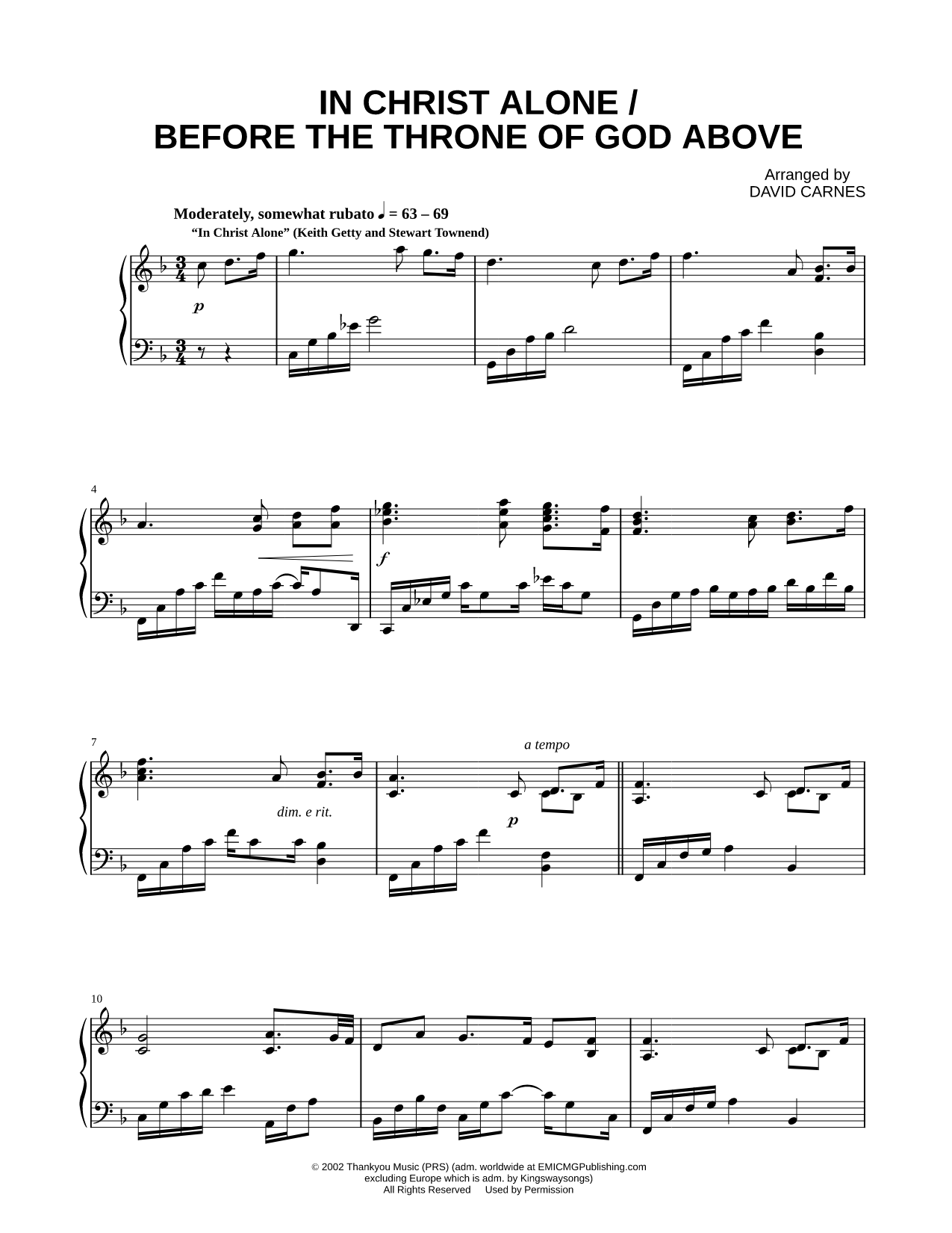 In Christ Alone / Before the Throne of God Above