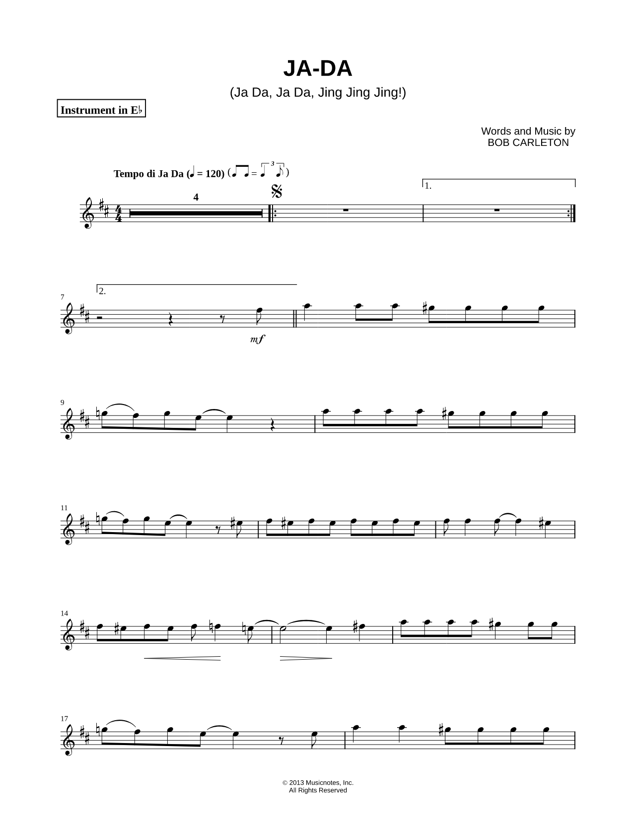 Ja-Da - Eb Instrument
