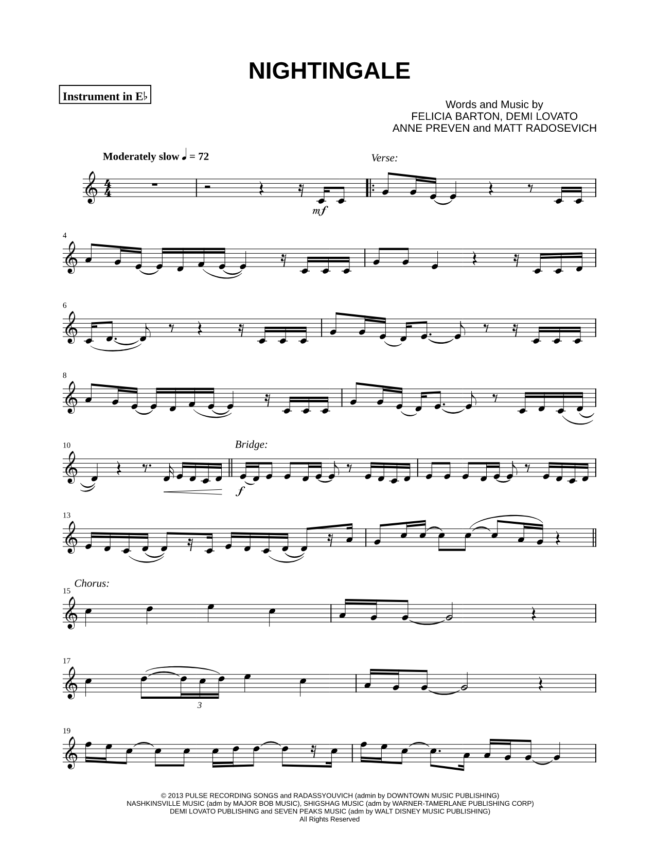Nightingale - Eb Instrument
