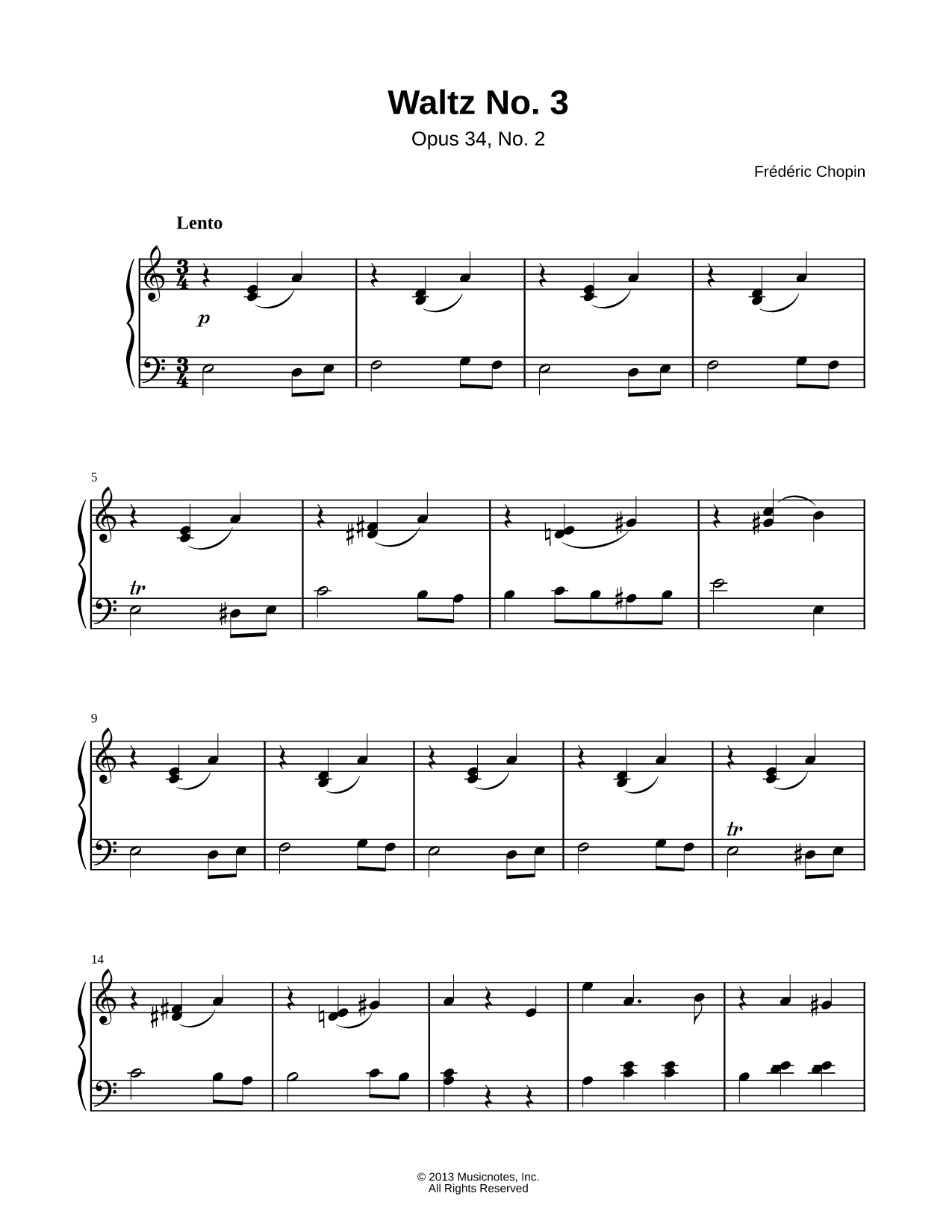 Waltz No. 3 (Opus 34, No. 2)