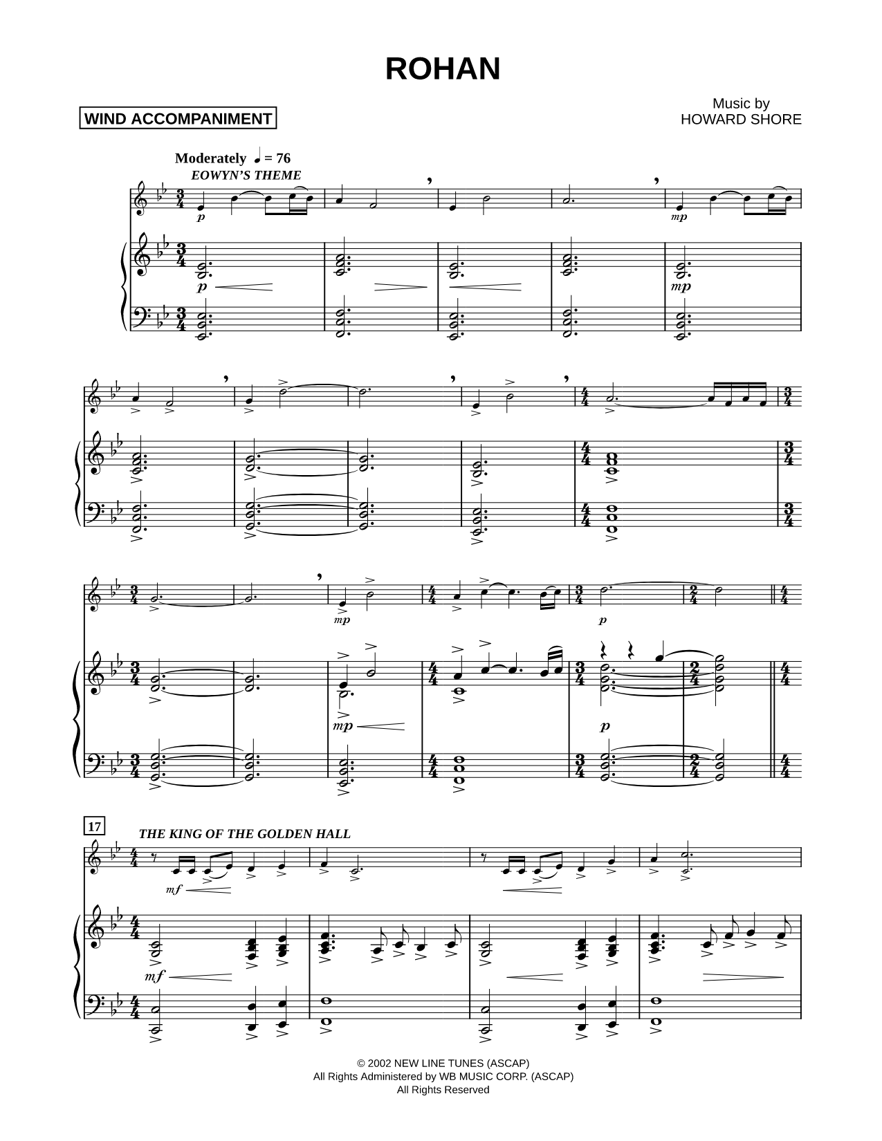 Rohan - Piano Accompaniment (Winds)