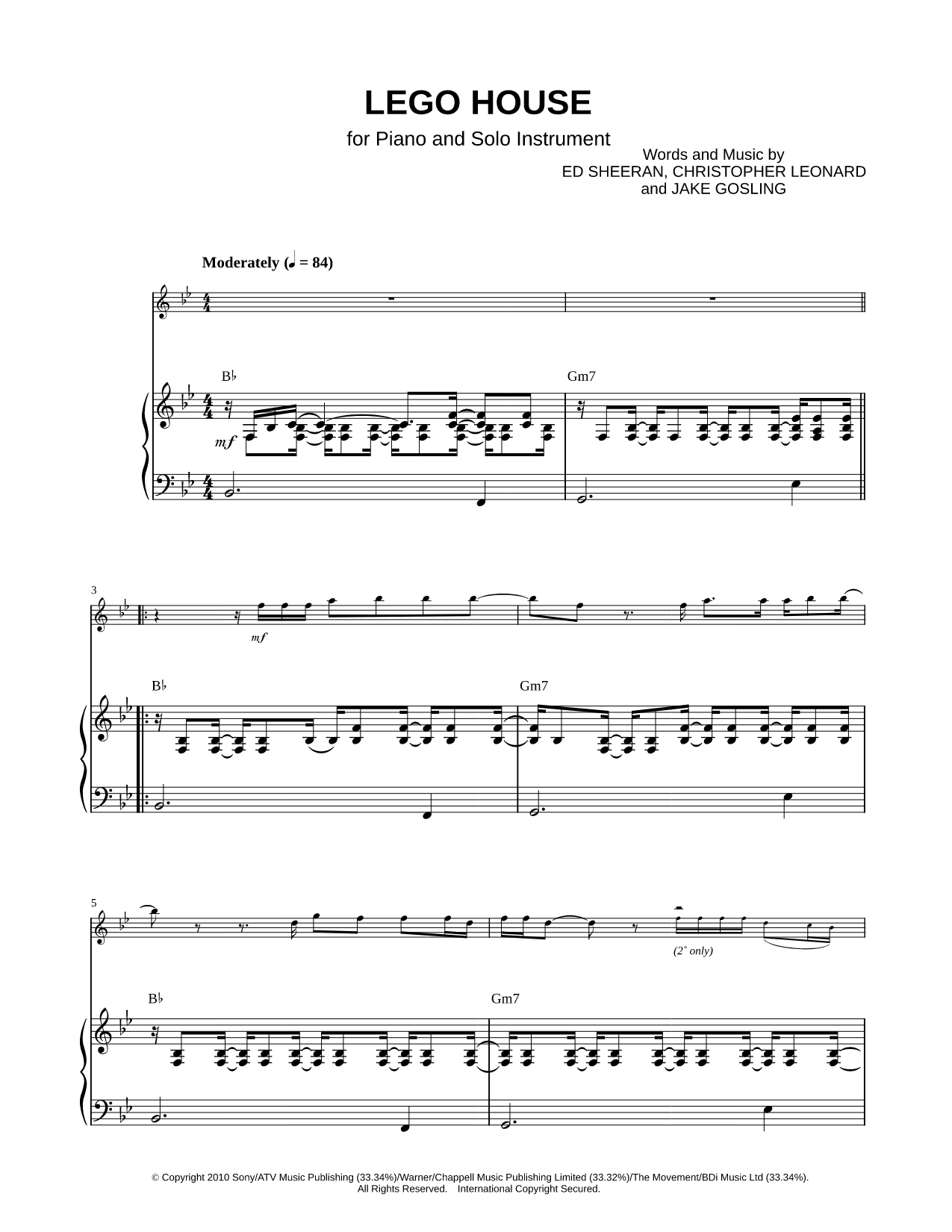 Lego House - Piano Accompaniment