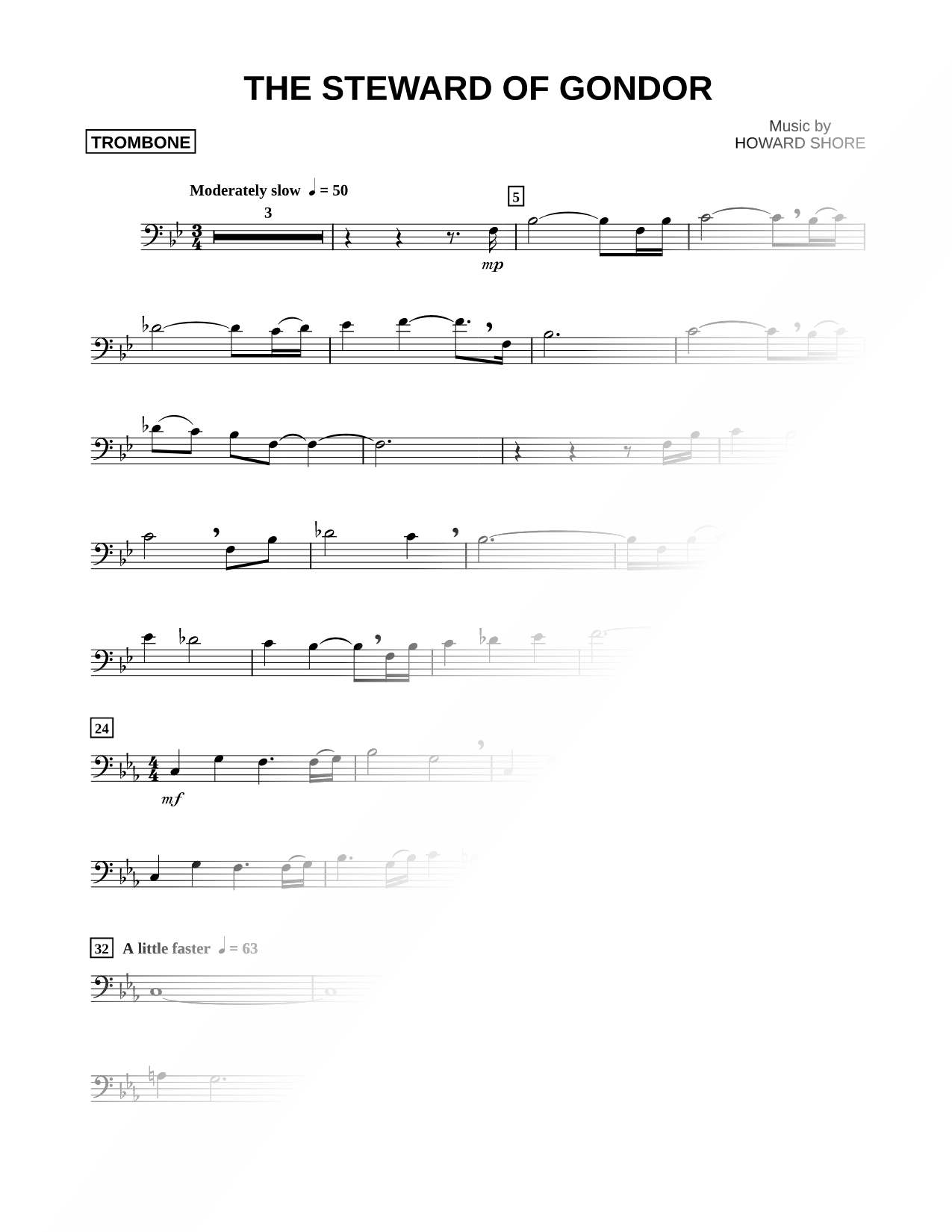 The Steward of Gondor - Trombone