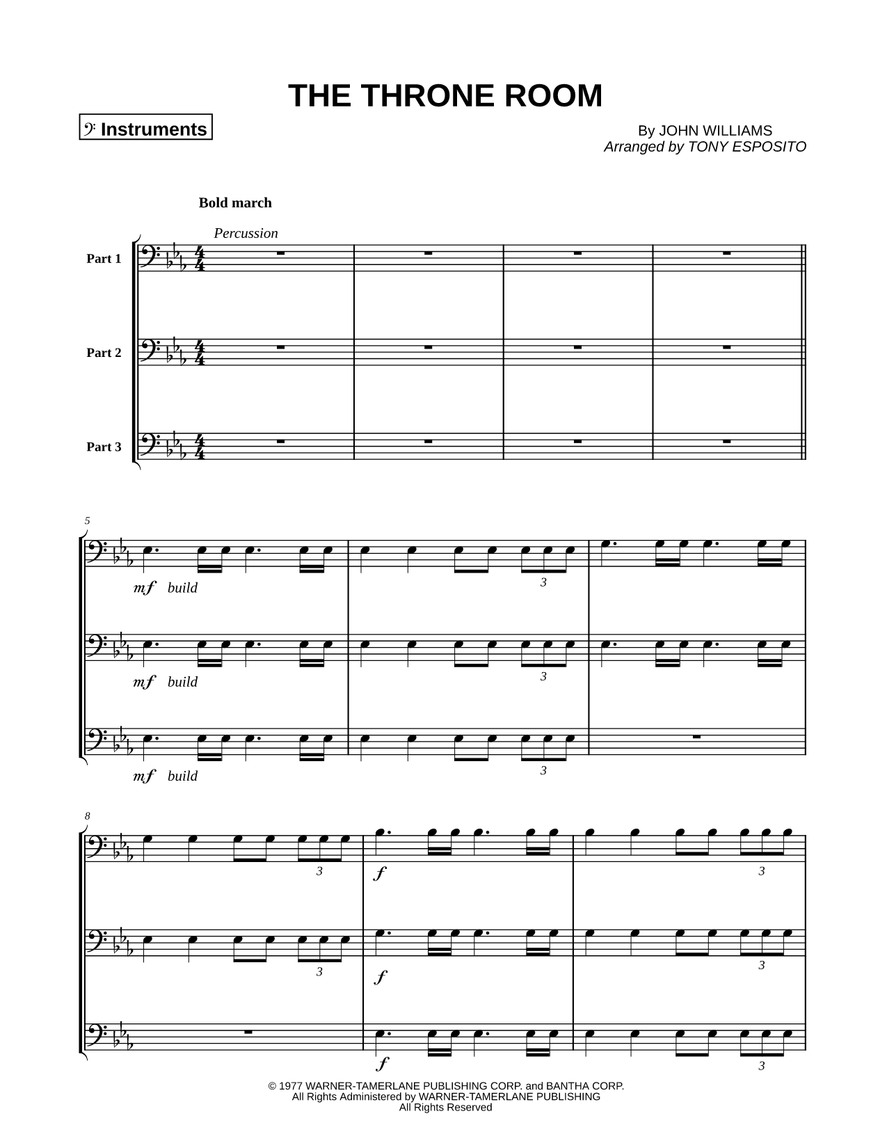 The Throne Room - Trio of Bass Clef Instruments