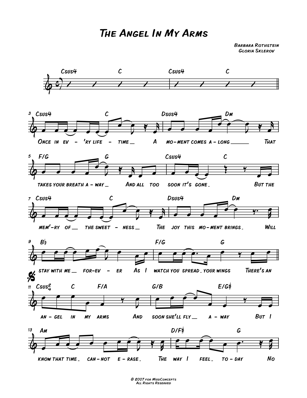 The Angel In My Arms (Wedding Version)