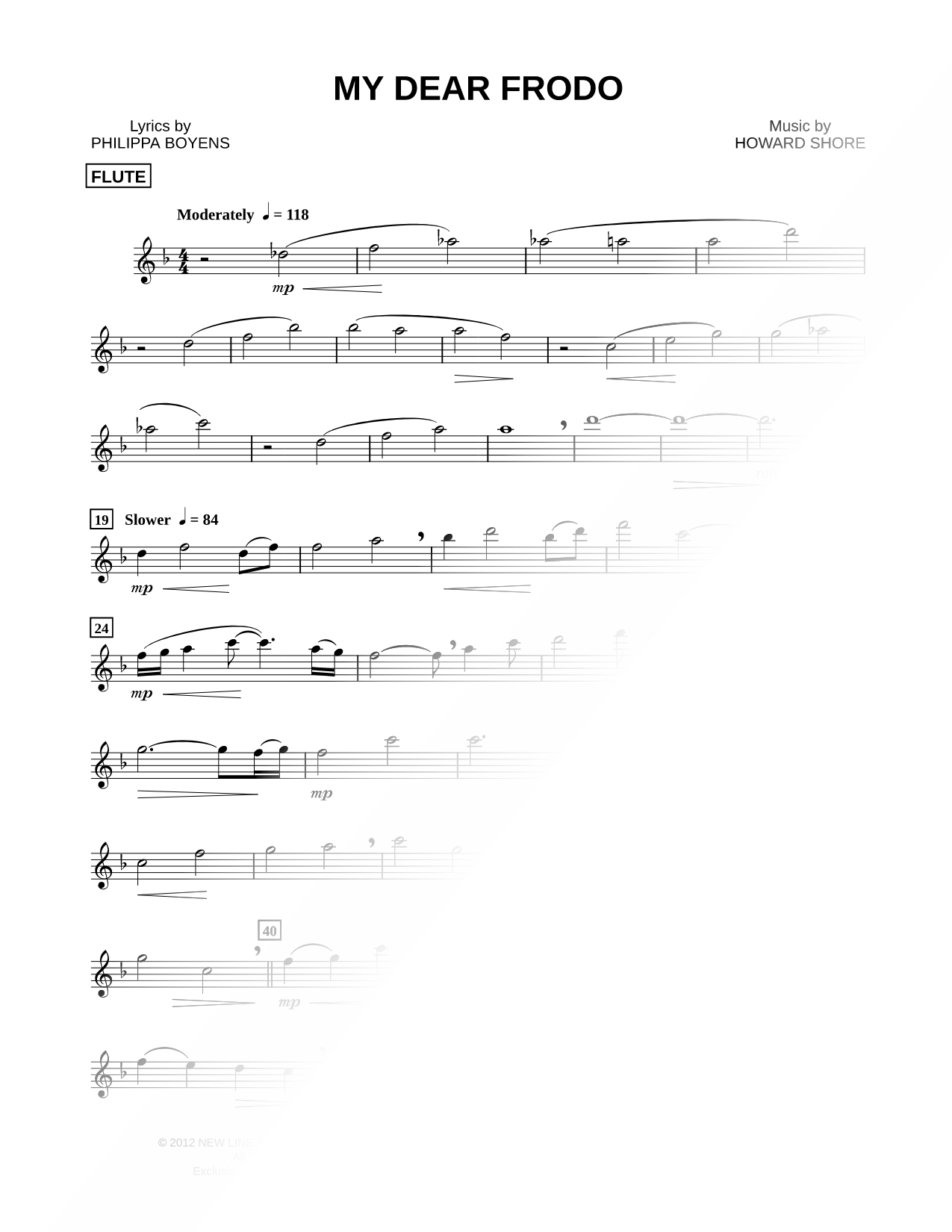 My Dear Frodo - Flute
