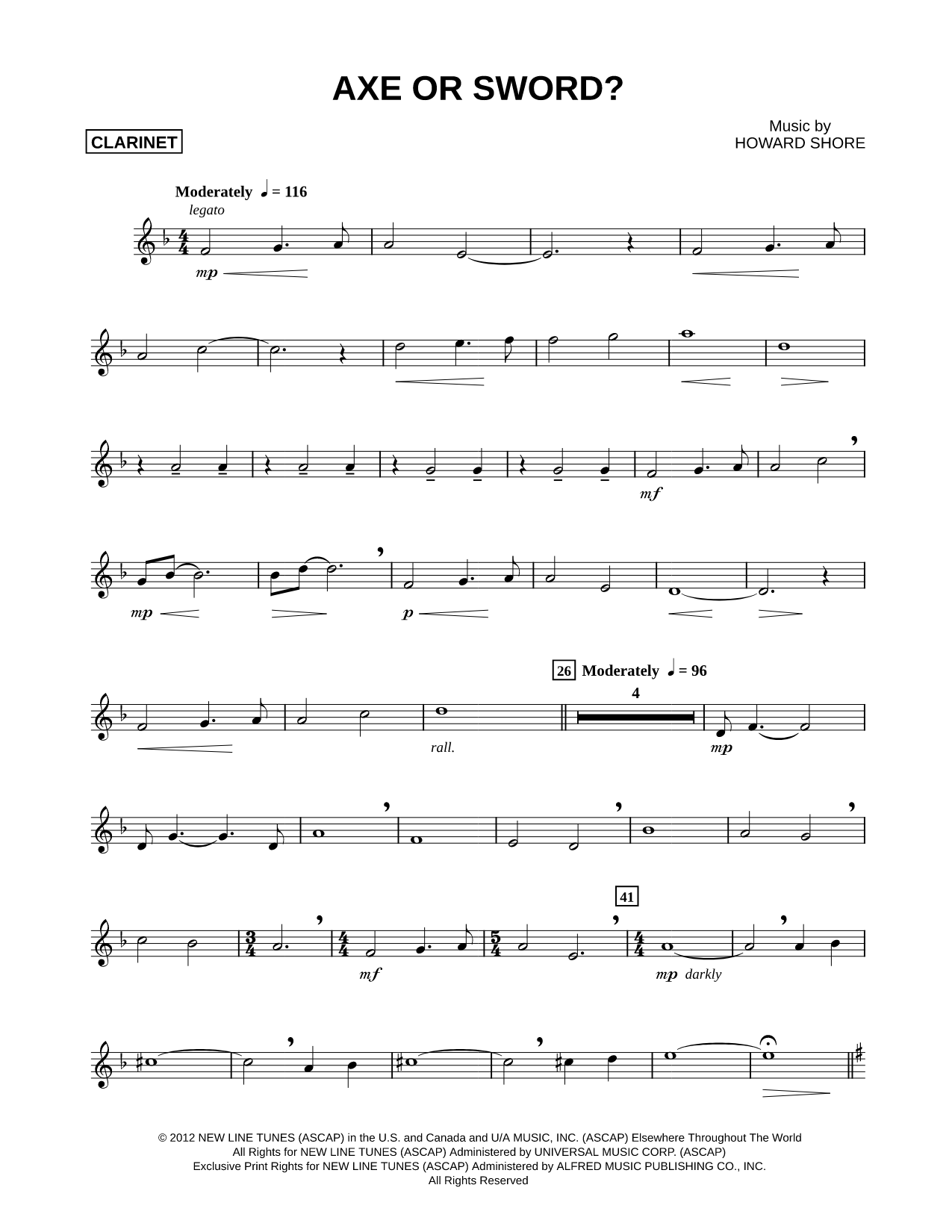 Axe or Sword? - Clarinet