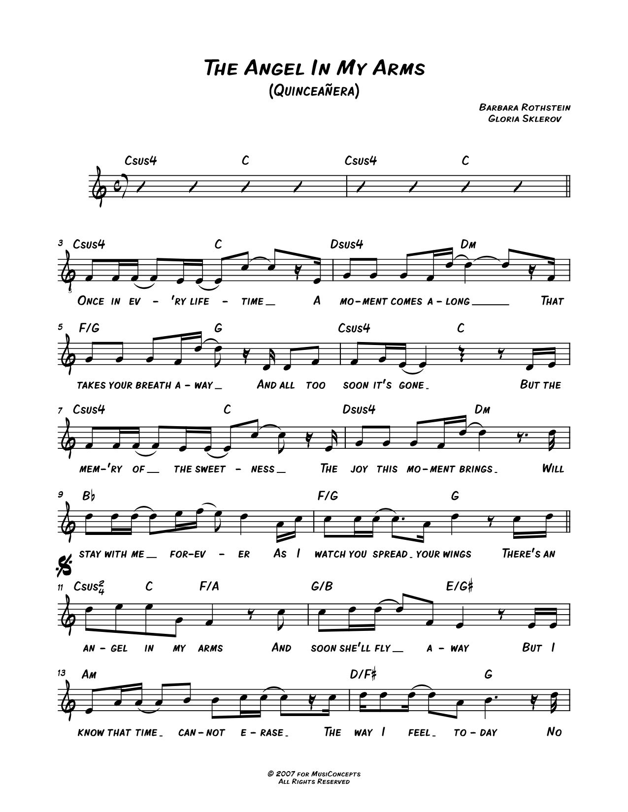 The Angel In My Arms (Quinceañera Version)