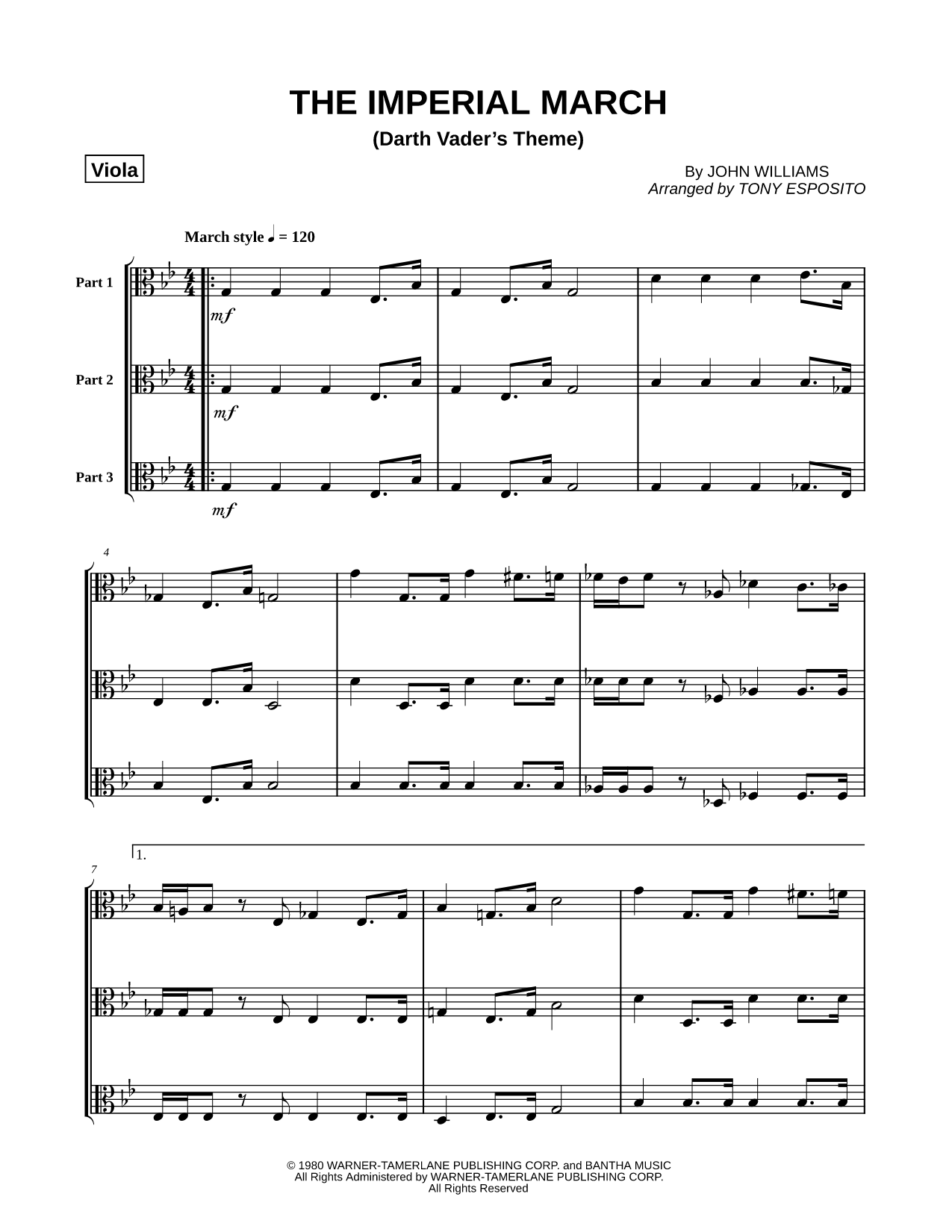 The Imperial March - Trio of Violas