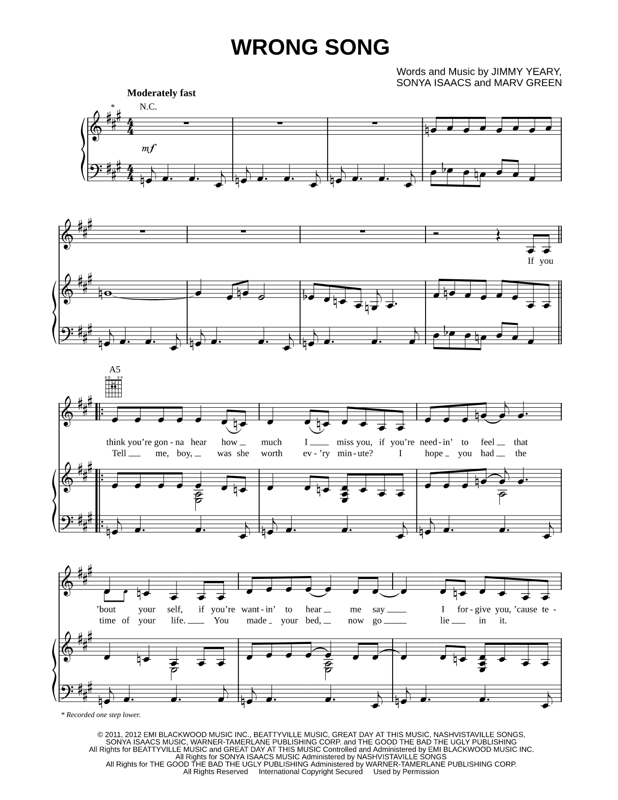 Wrong Song
