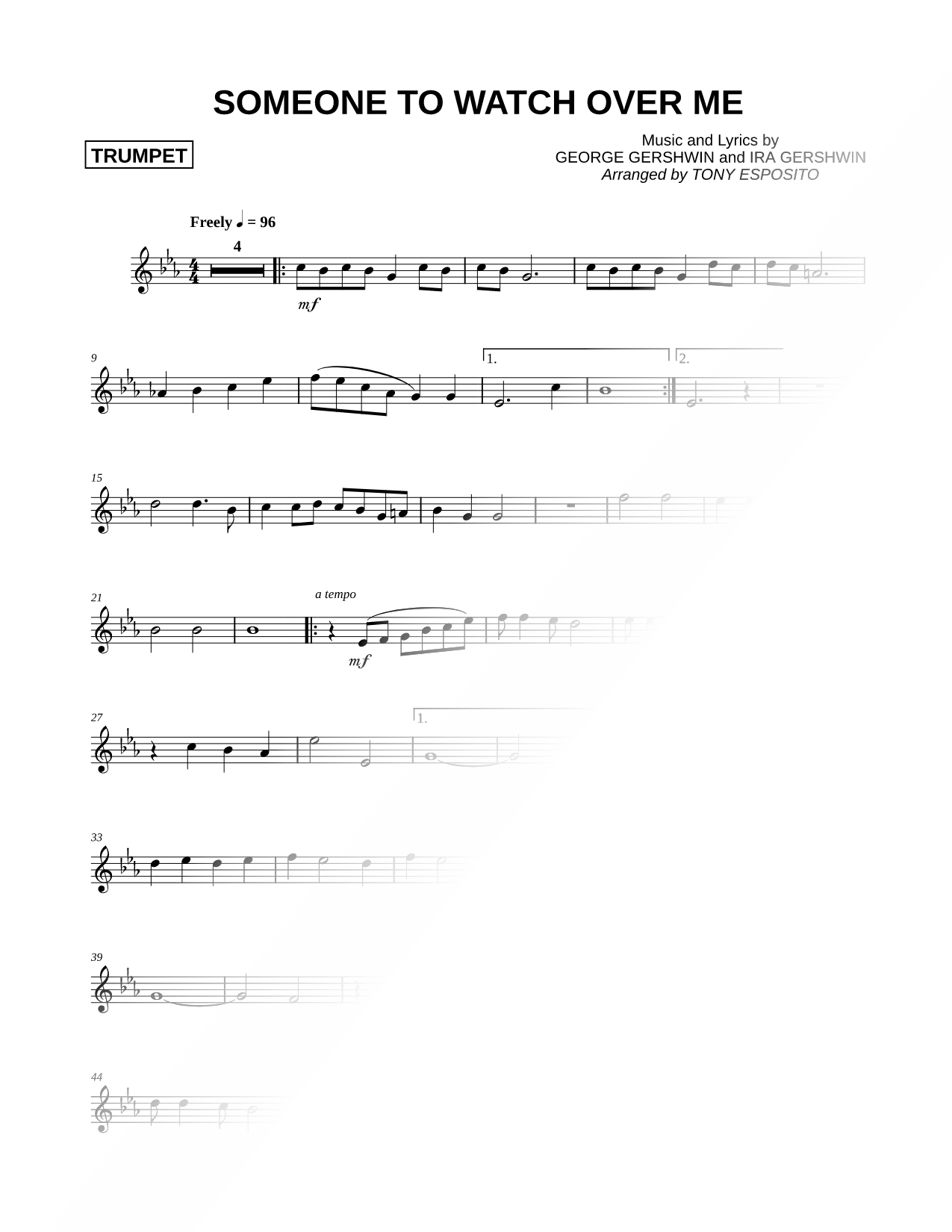 Someone to Watch Over Me - Trumpet