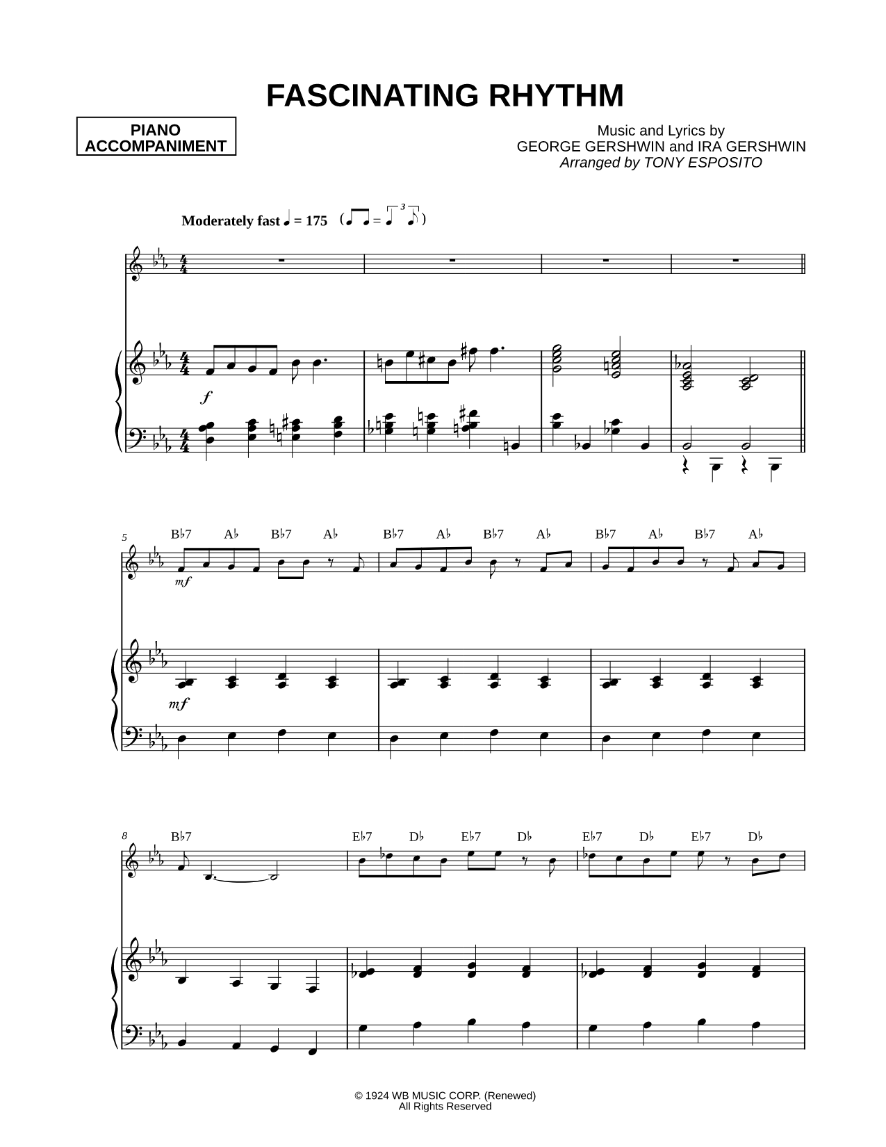 Fascinating Rhythm - Piano Accompaniment
