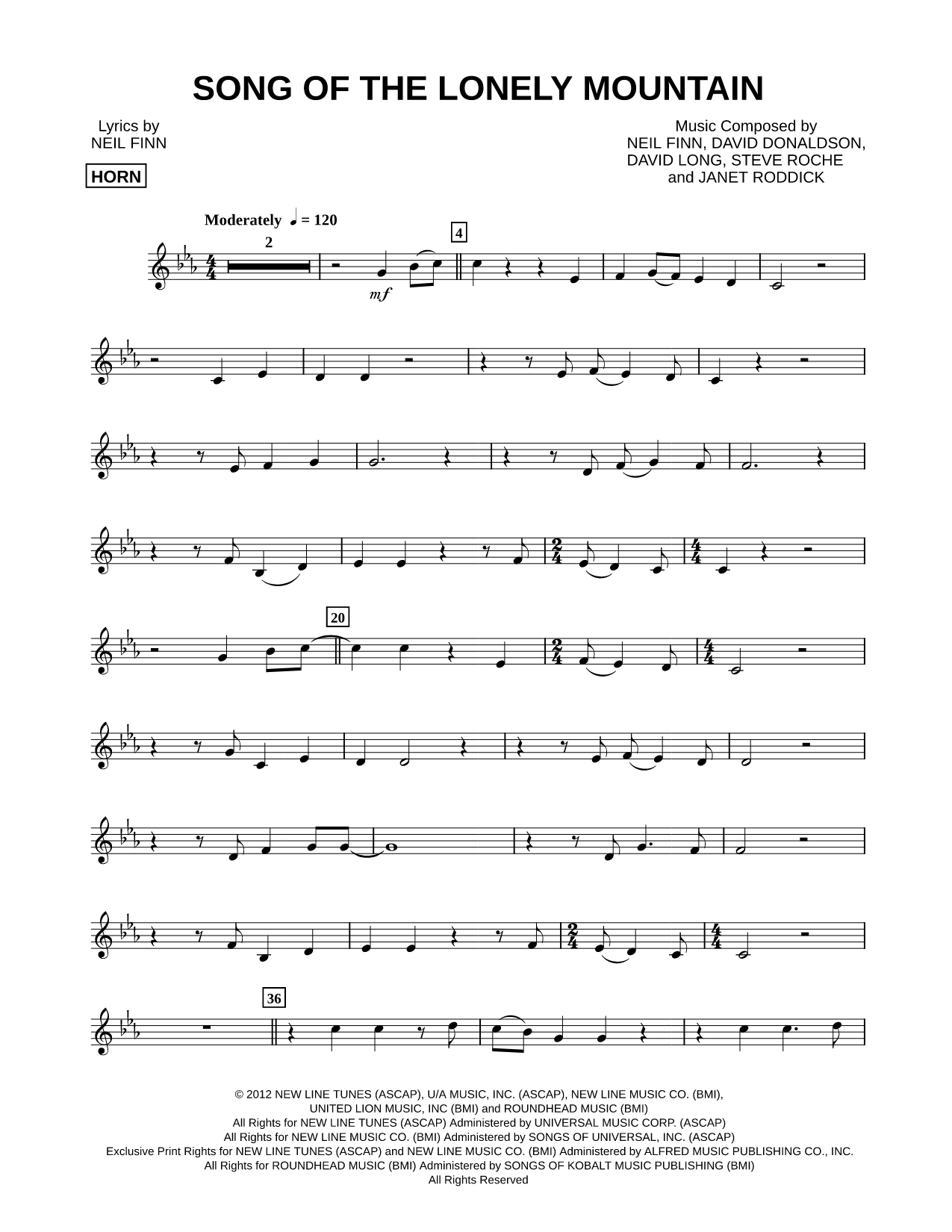Song of the Lonely Mountain - French Horn