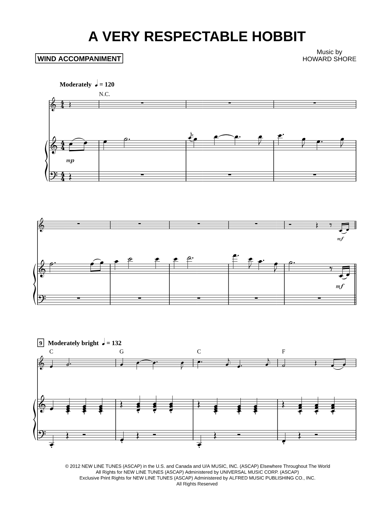 A Very Respectable Hobbit - Piano Accompaniment (Winds)