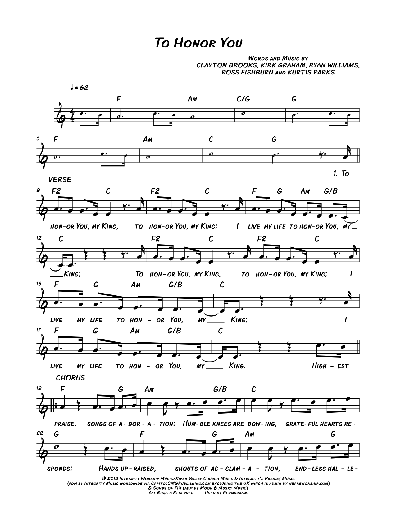 To Honor You