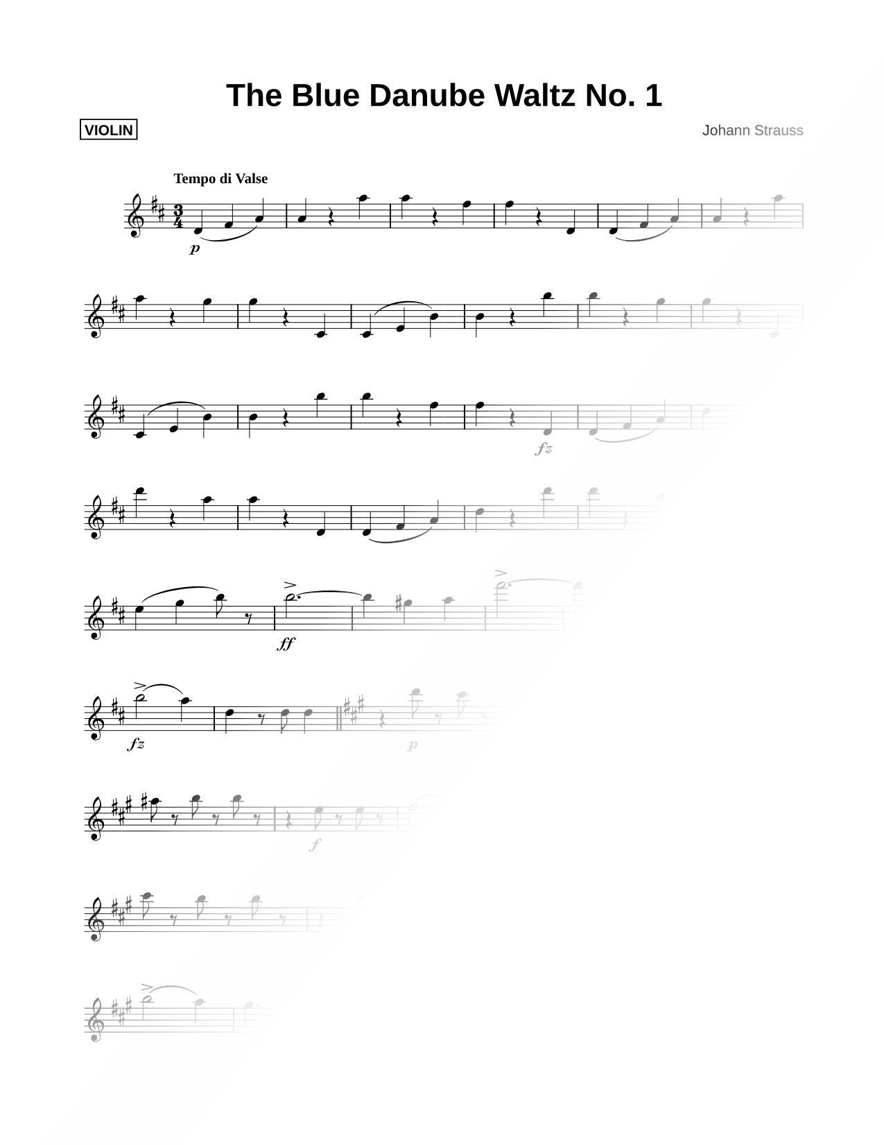 The Blue Danube Waltz No. 1