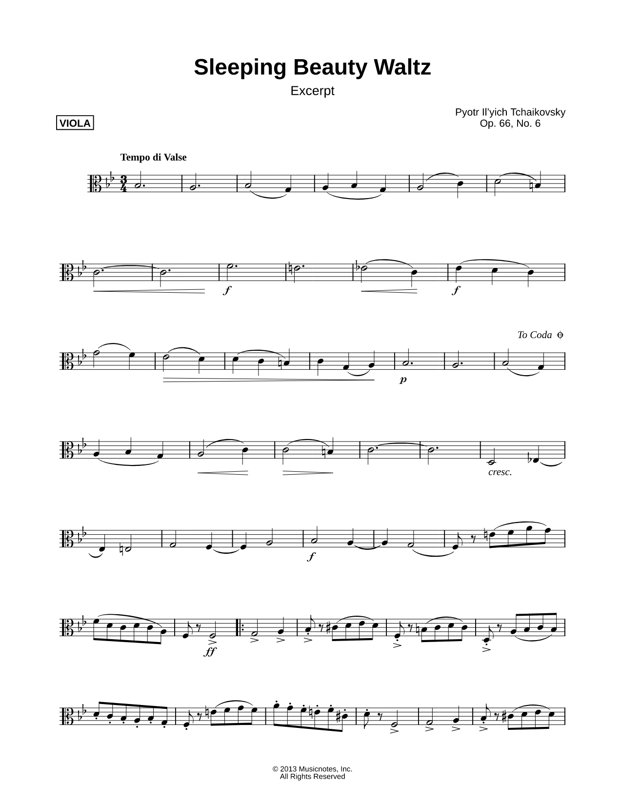The Sleeping Beauty Waltz (Excerpt)