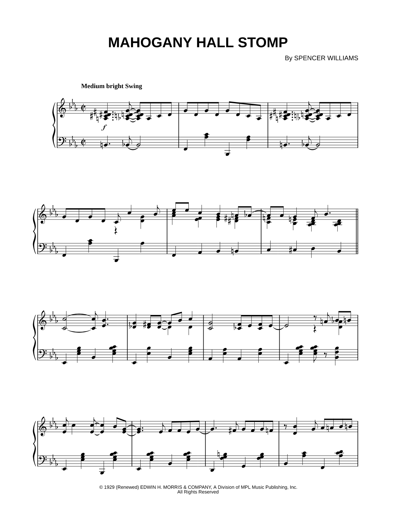 Mahogany Hall Stomp