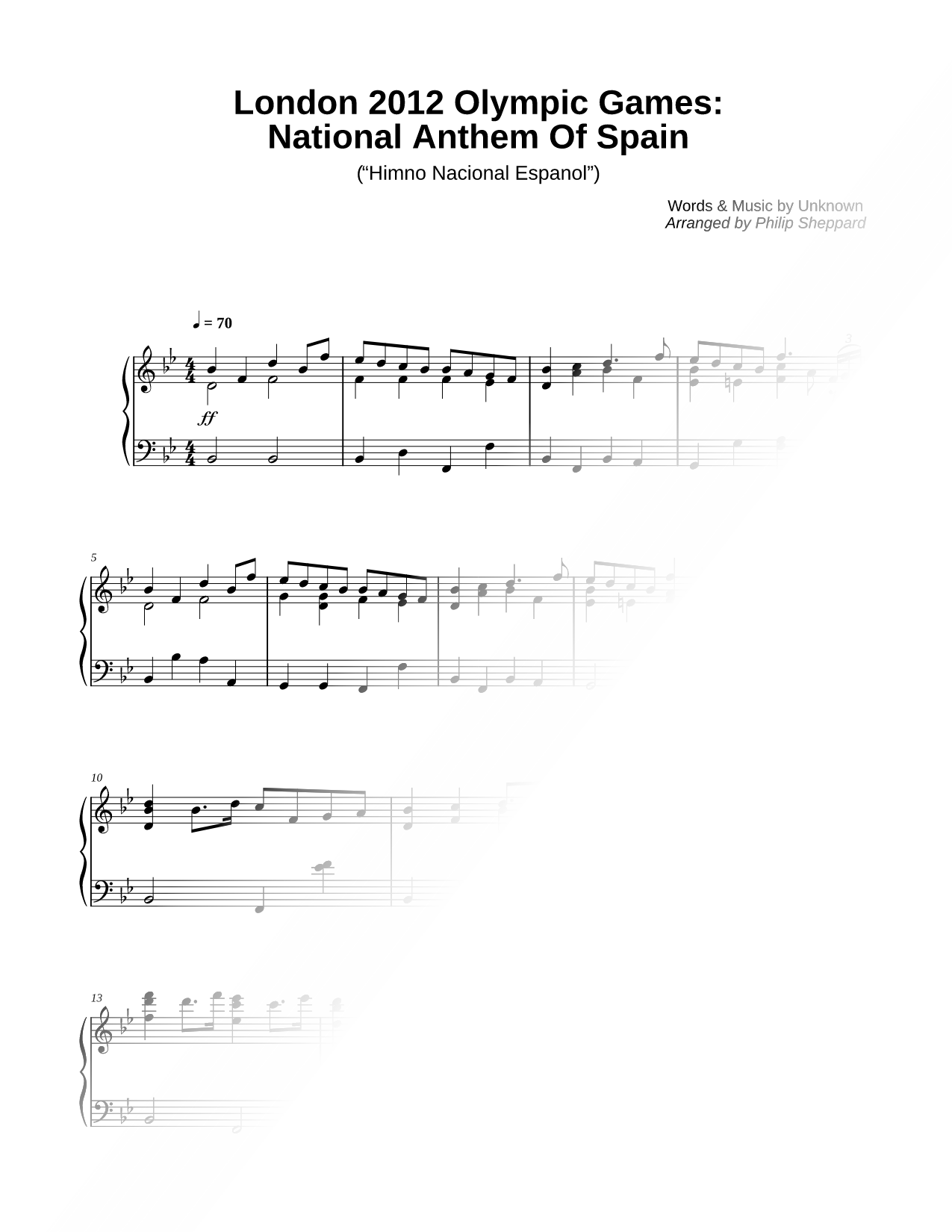 London 2012 Olympic Games: National Anthem of Spain
