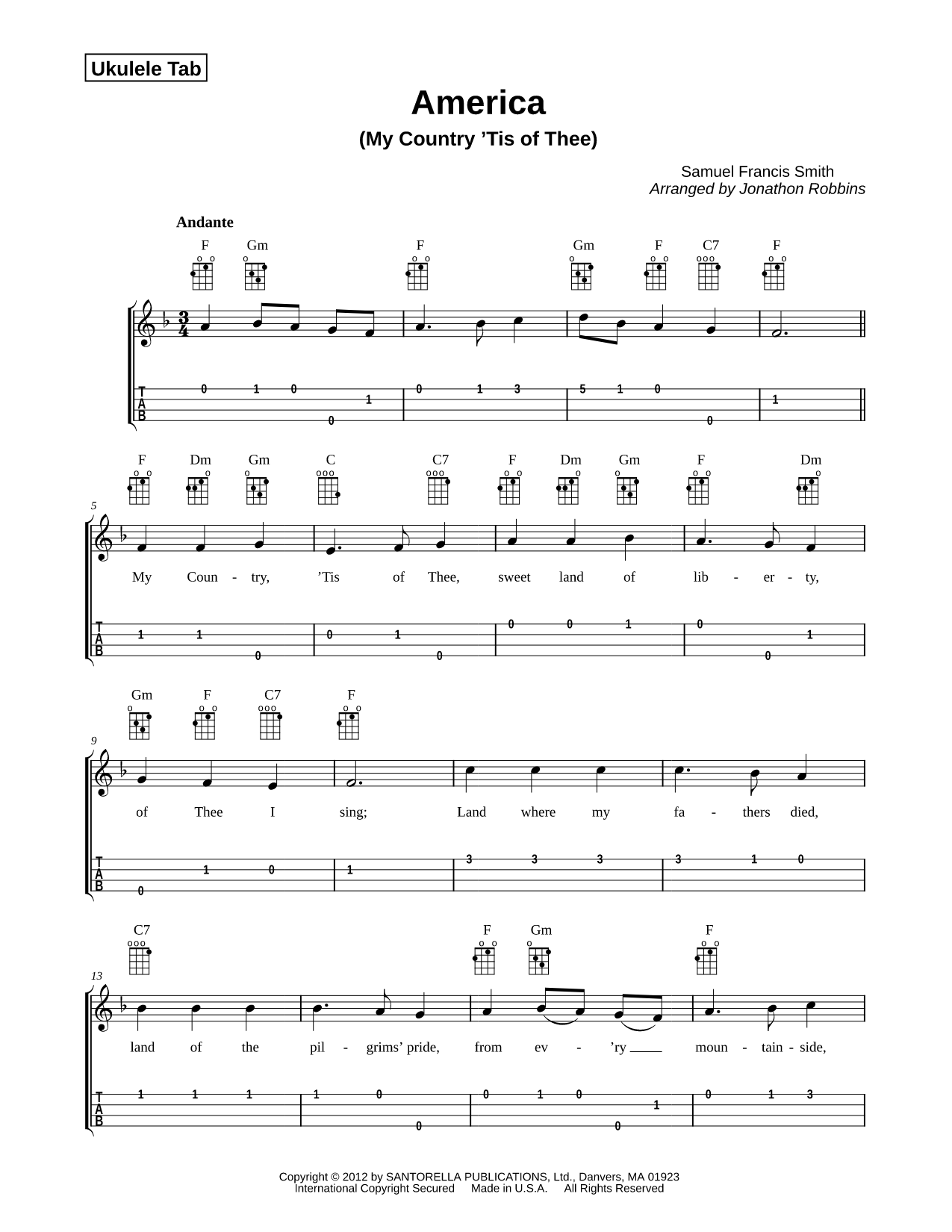America (My Country 'Tis of Thee)
